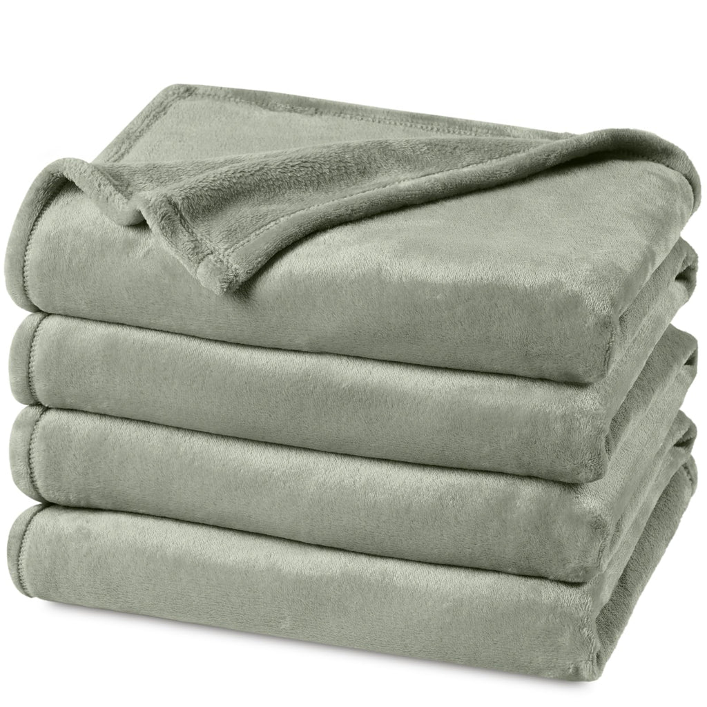 PHF Oversized King Big Fleece Blanket 120"x120", No Shed No Pilling Extra Large Soft Blanket, Giant 10'x 10' Lightweight for Bed, Sofa Travel and Camping, Suitable for All Season, Beige