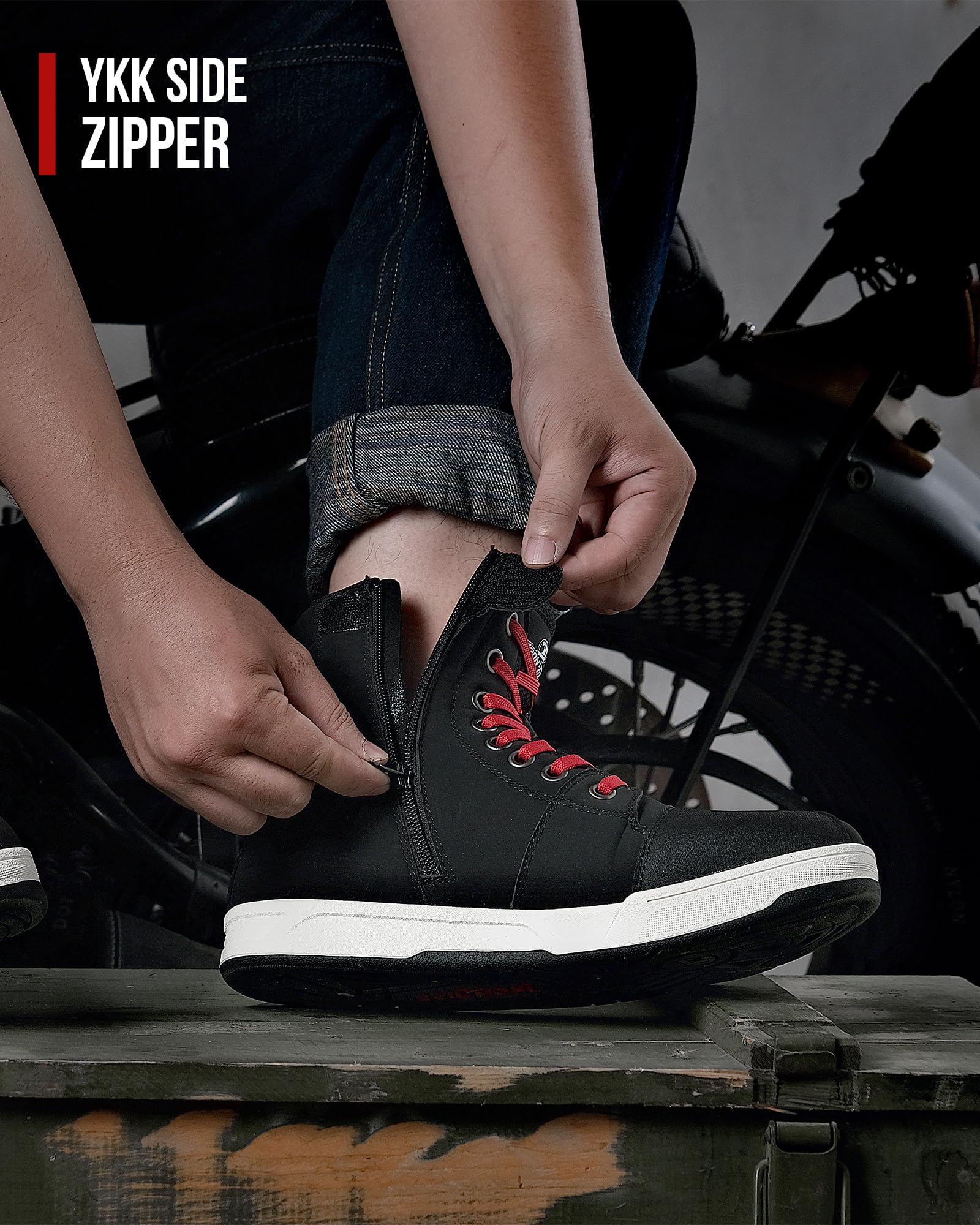 Zapatos para motociclismo Road Street Motocross. Botas de protección para hombres, zapatos para deportes, transpirables y casuales.