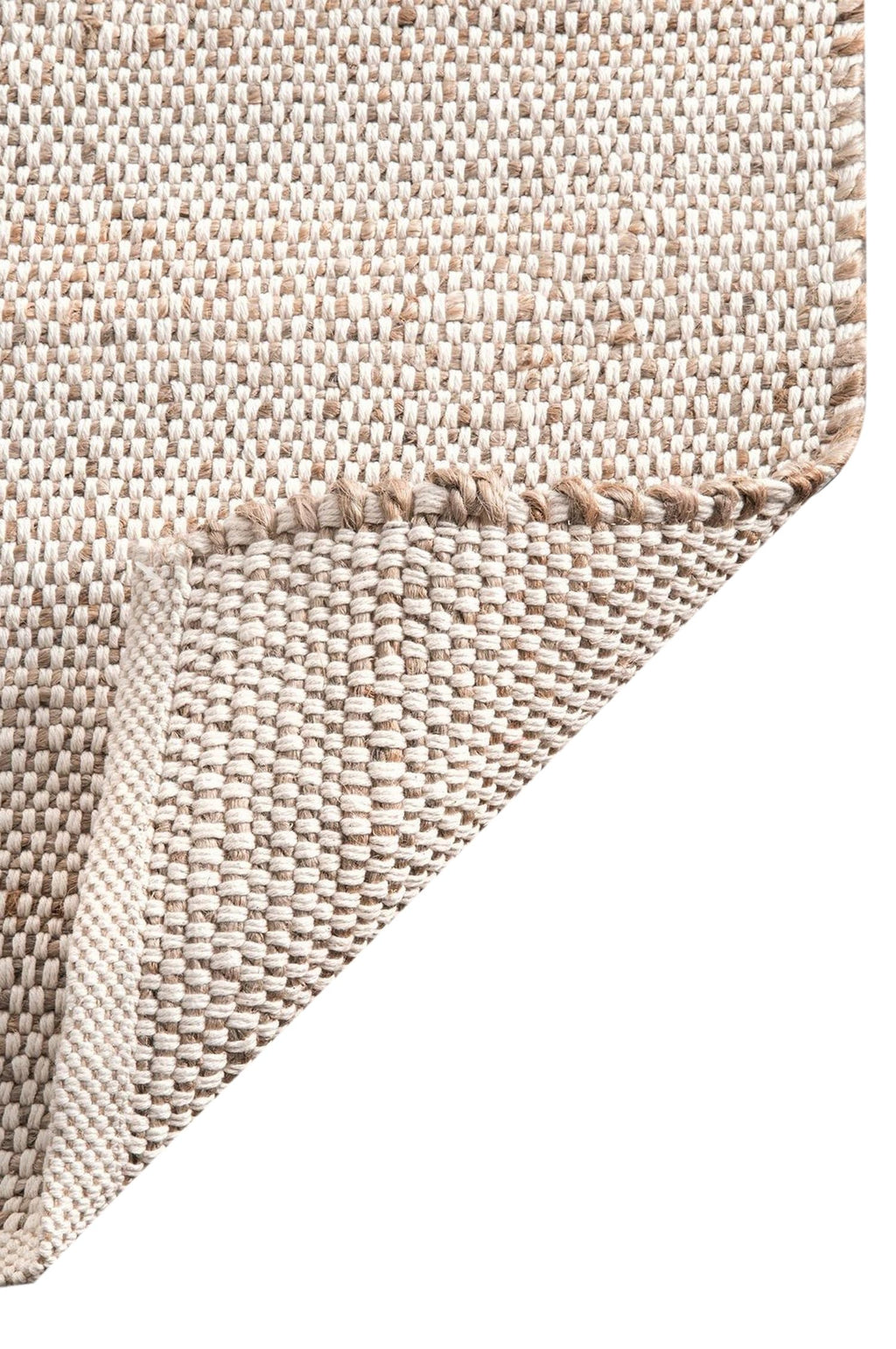 FRELISH DECOR Handwoven Jute Cotton Area Rug- Natural Yarn- Contemporary Farmhouse Decor- Rustic Nautical Rugs for Bedroom Living Room/Entryway Doormat (2'x3')