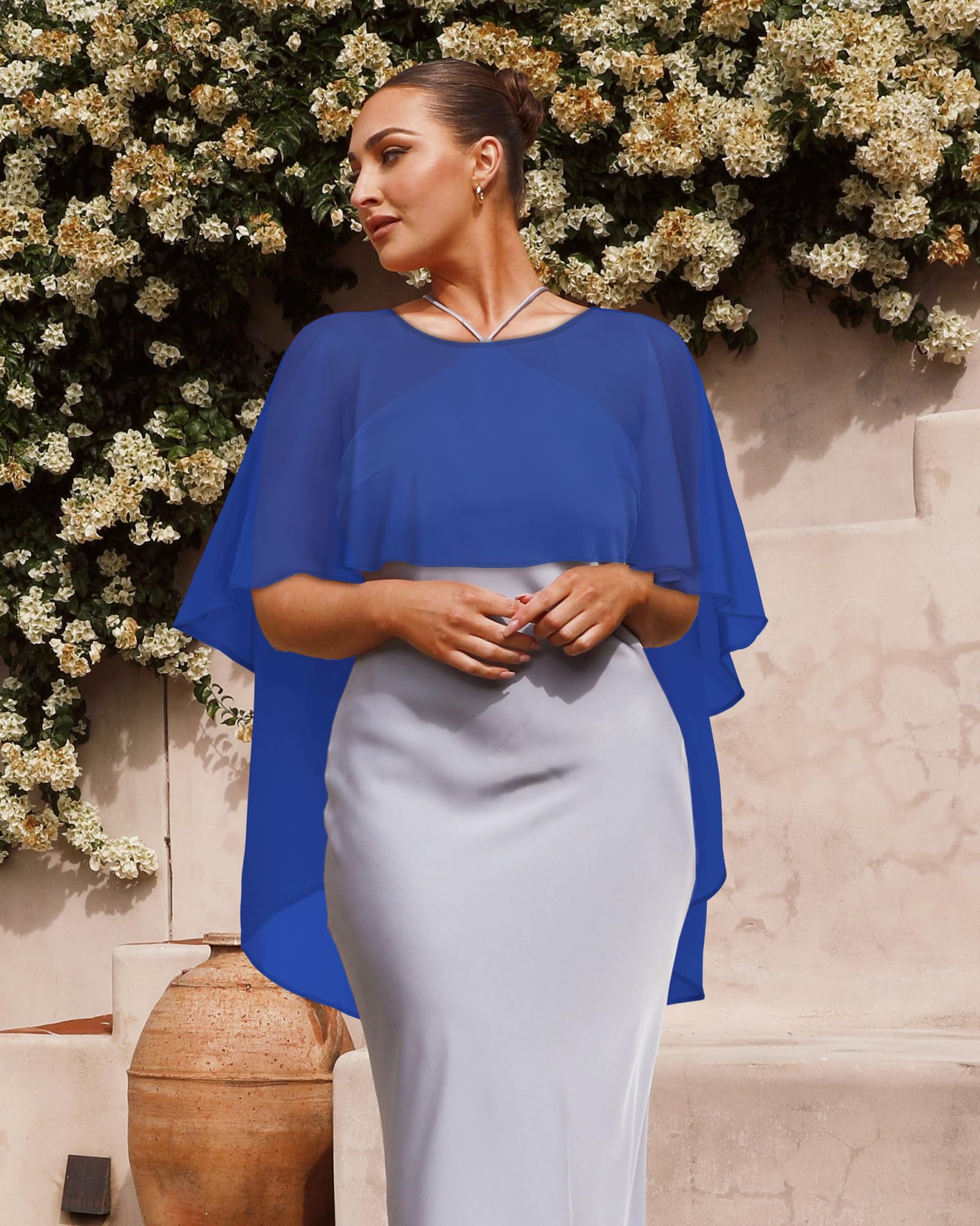 Womens Capelets Shawls and Wraps for Evening Dress Chiffon Capes Wedding Cover Up