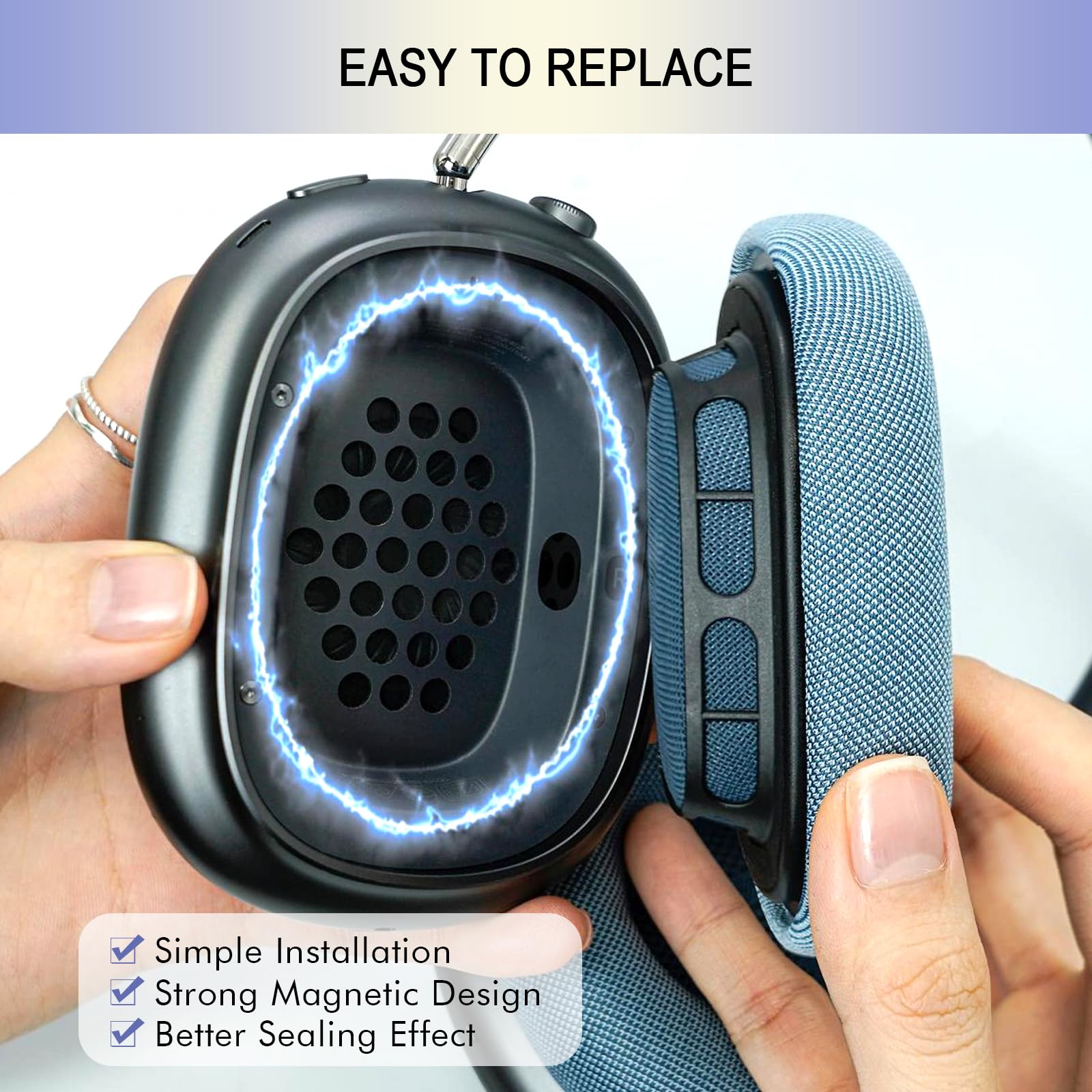 Ear Cushions for AirPods Max - Mesh Fabric Ear Cups Cover Replacement - Upgraded Cushion for Apple Air Pods Max Headphones (Green)