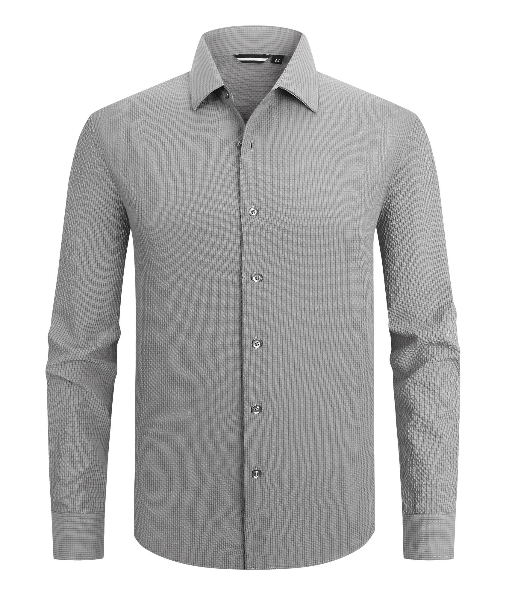 Alex Vando Mens Dress Shirt Wrinkle Free Regular Fit 4-Way Stretch Button Down Shirts