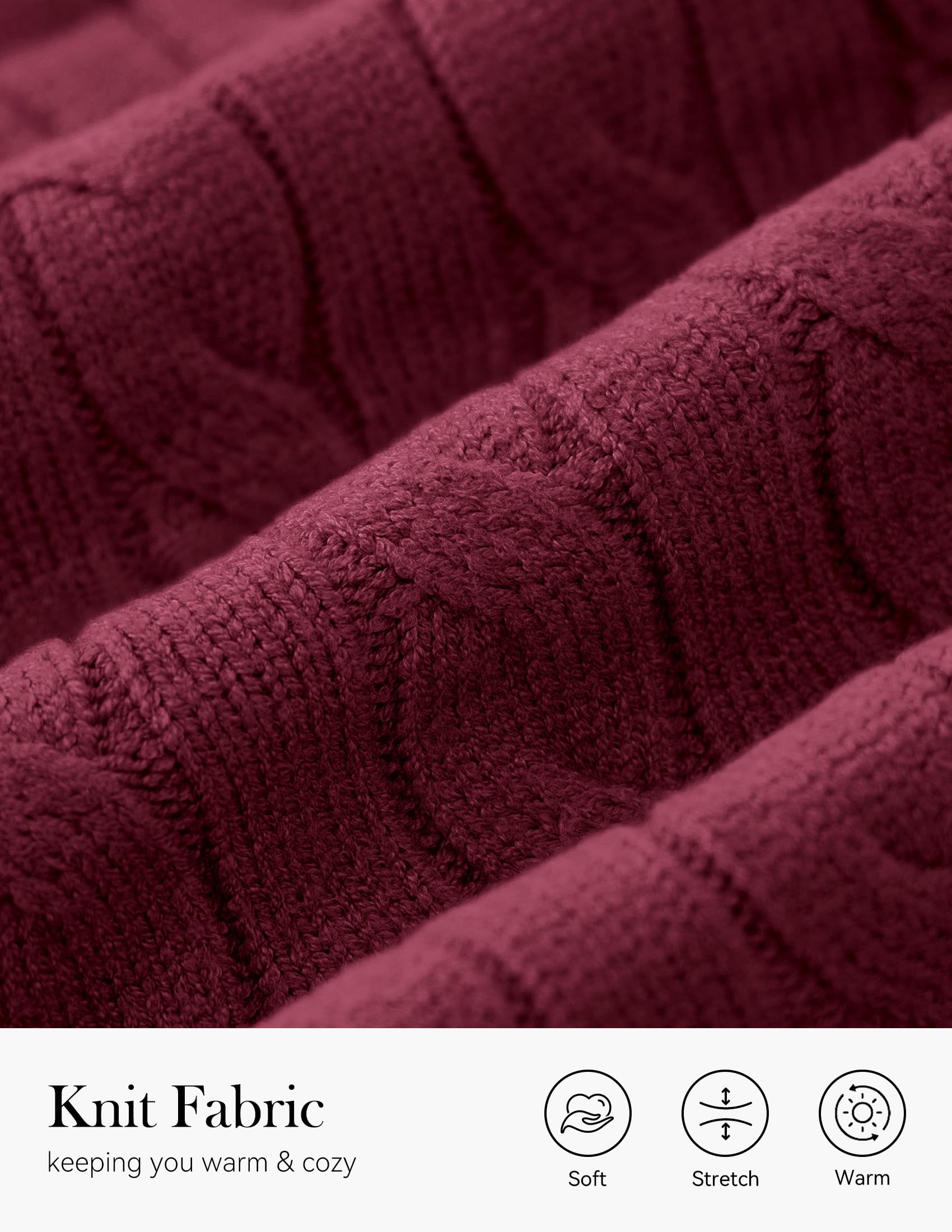 PRETTYGARDEN Spring Cable Knit Oversized Sweaters for Women 2026 Polo V Neck Long Sleeve Casual Chunky Sweater Pullover Tops