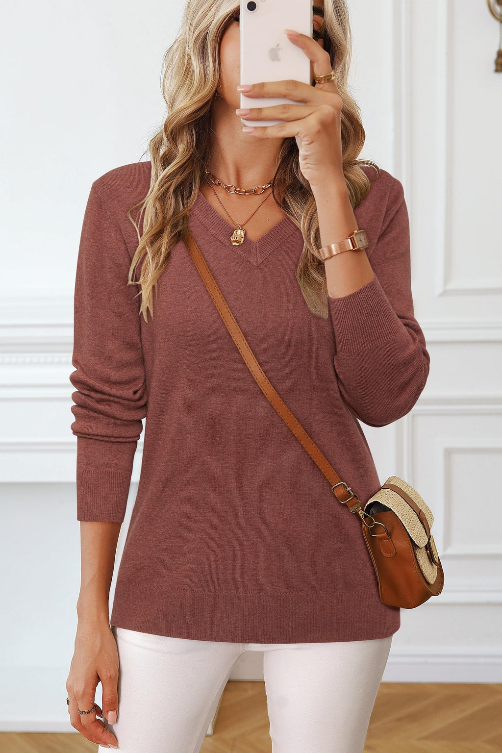 Arach&Cloz Women's Wool Blend Fall Sweaters Business Casual Outfits 2026