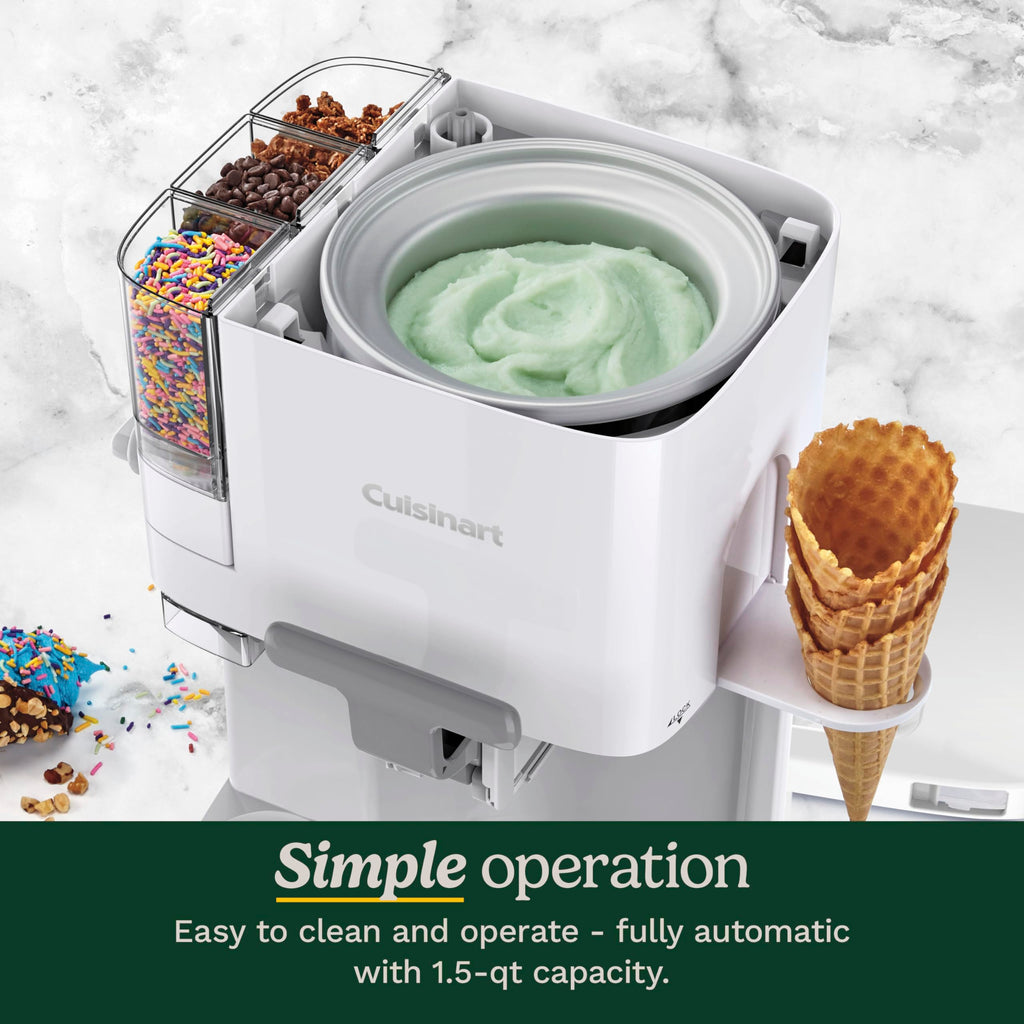 Cuisinart Ice Cream Maker Machine, 2-Quart Stainless Steel Frozen Yogurt, Gelato, Sorbet, Ready in 20 Minutes, LCD Screen and Timer (ICE-70C)