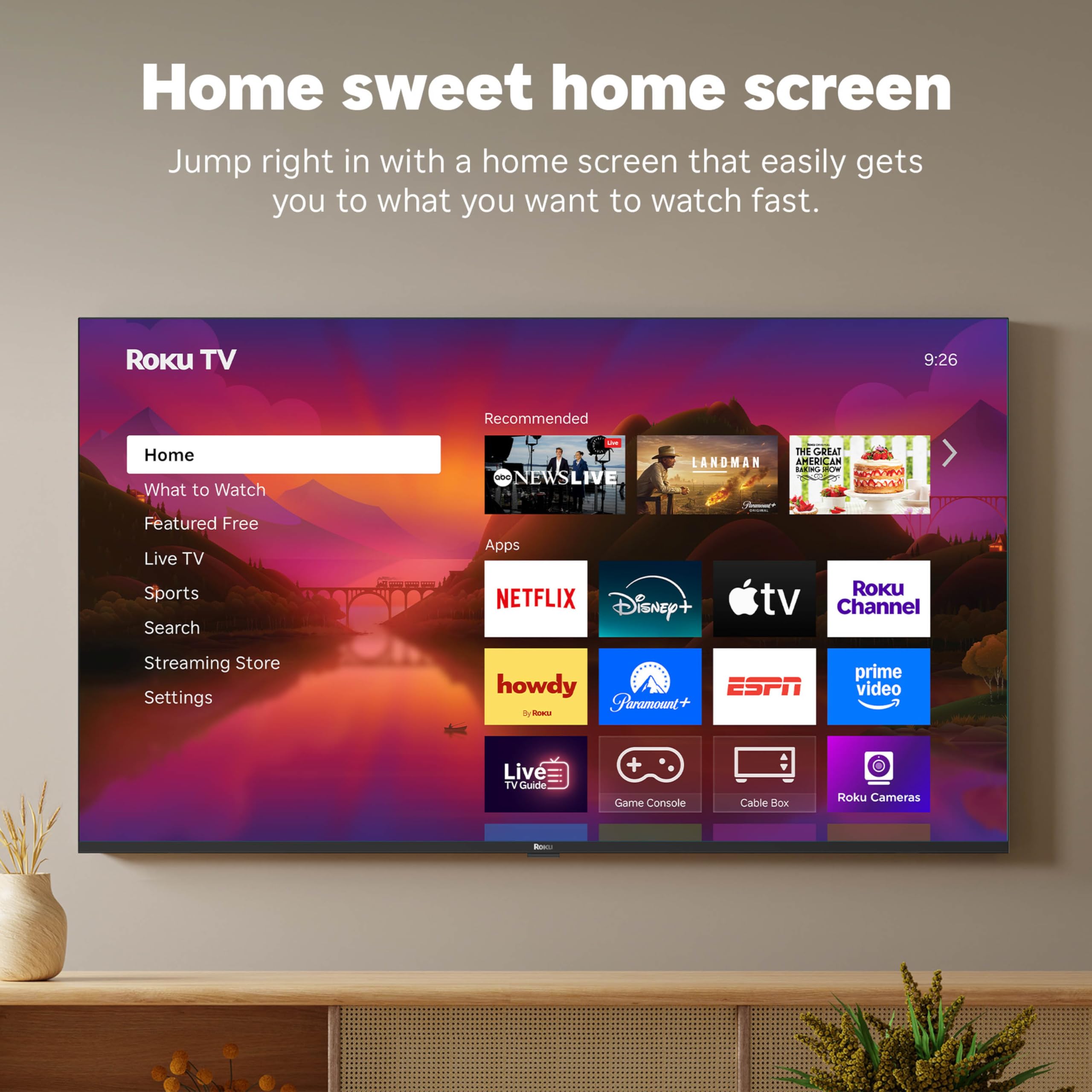 Roku Smart TV – 55-Inch Plus Series, Mini-LED TV – RokuTV with Enhanced Voice Remote – Flat Screen 4K QLED Television with Dolby Vision & Wi-Fi for Streaming Live Local News, Sports