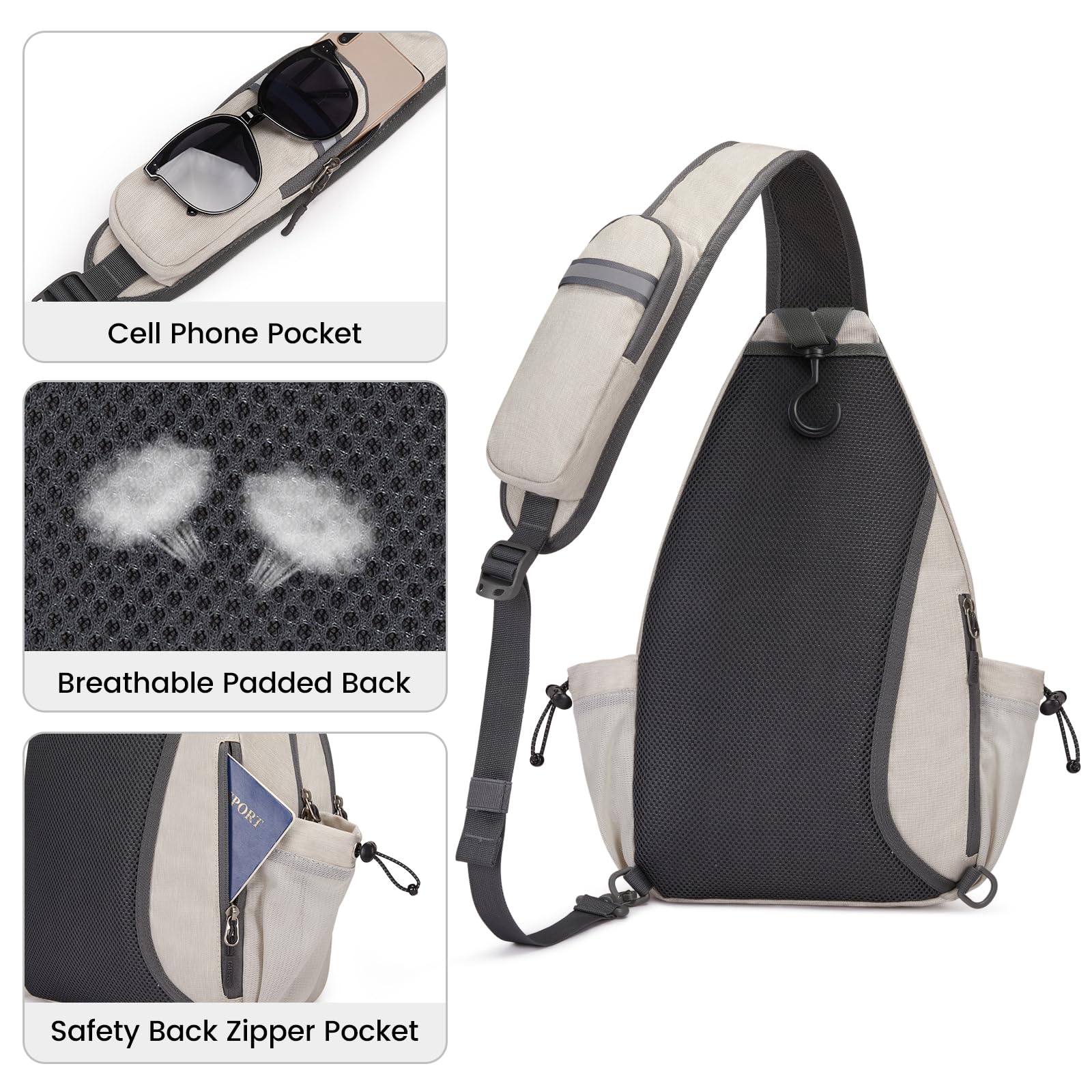 G4Free Pickleball Bag, Crossbody Sling Bag for Men Women, Pickleball Backpack, Pickle Ball Paddle Bag Gifts for Sports
