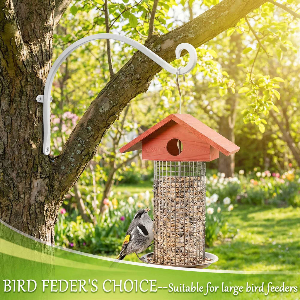 Qiang Ni Heavy-Duty Plant Hanger - 16 Inch 80lbs Metal Wall Mount Plant Bracket for Indoor Outdoor Hanging Bird Feeders, Flower Baskets, Lanterns