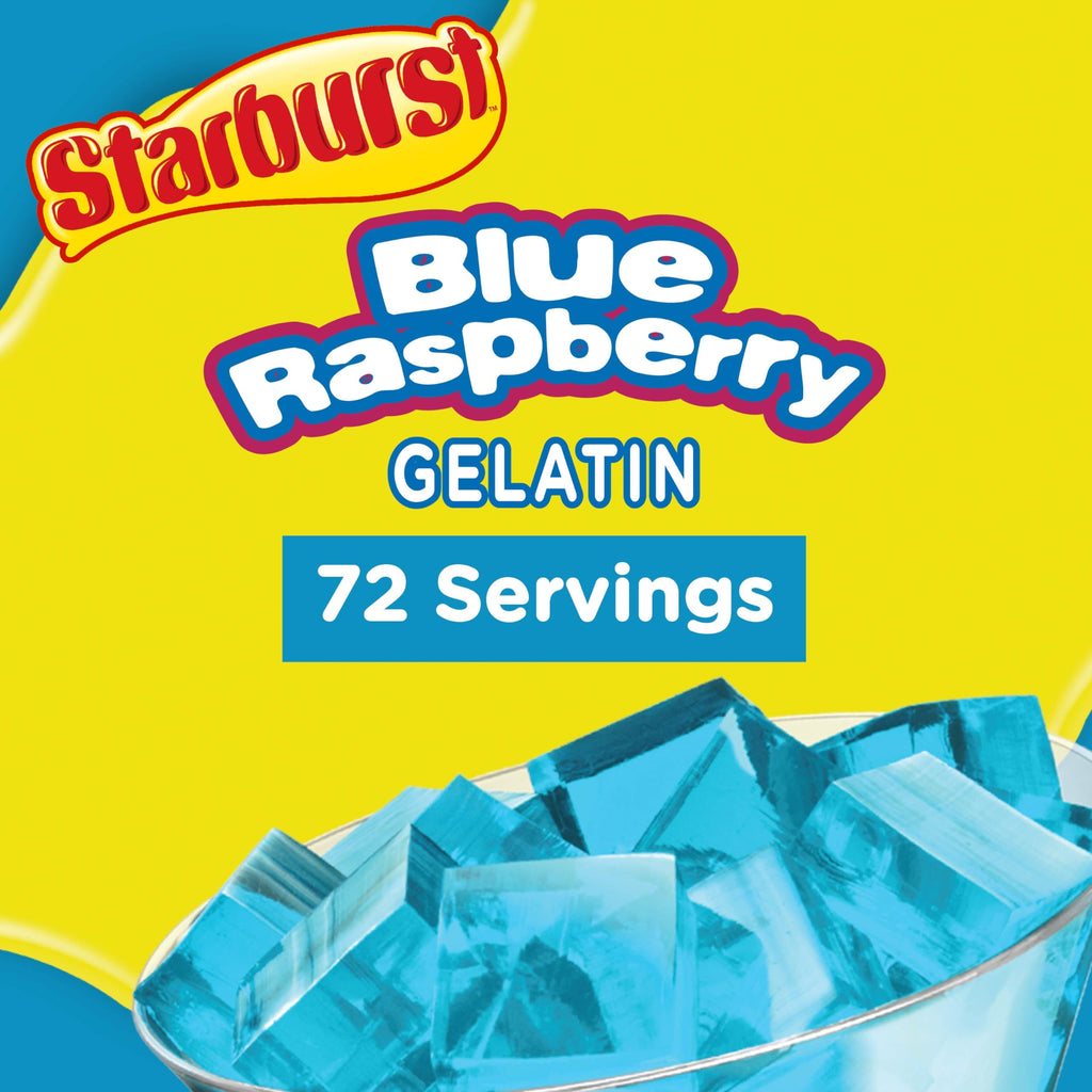 Starburst Gelatin – Blue Raspberry, 3.91 Ounce Box (Pack of 12)