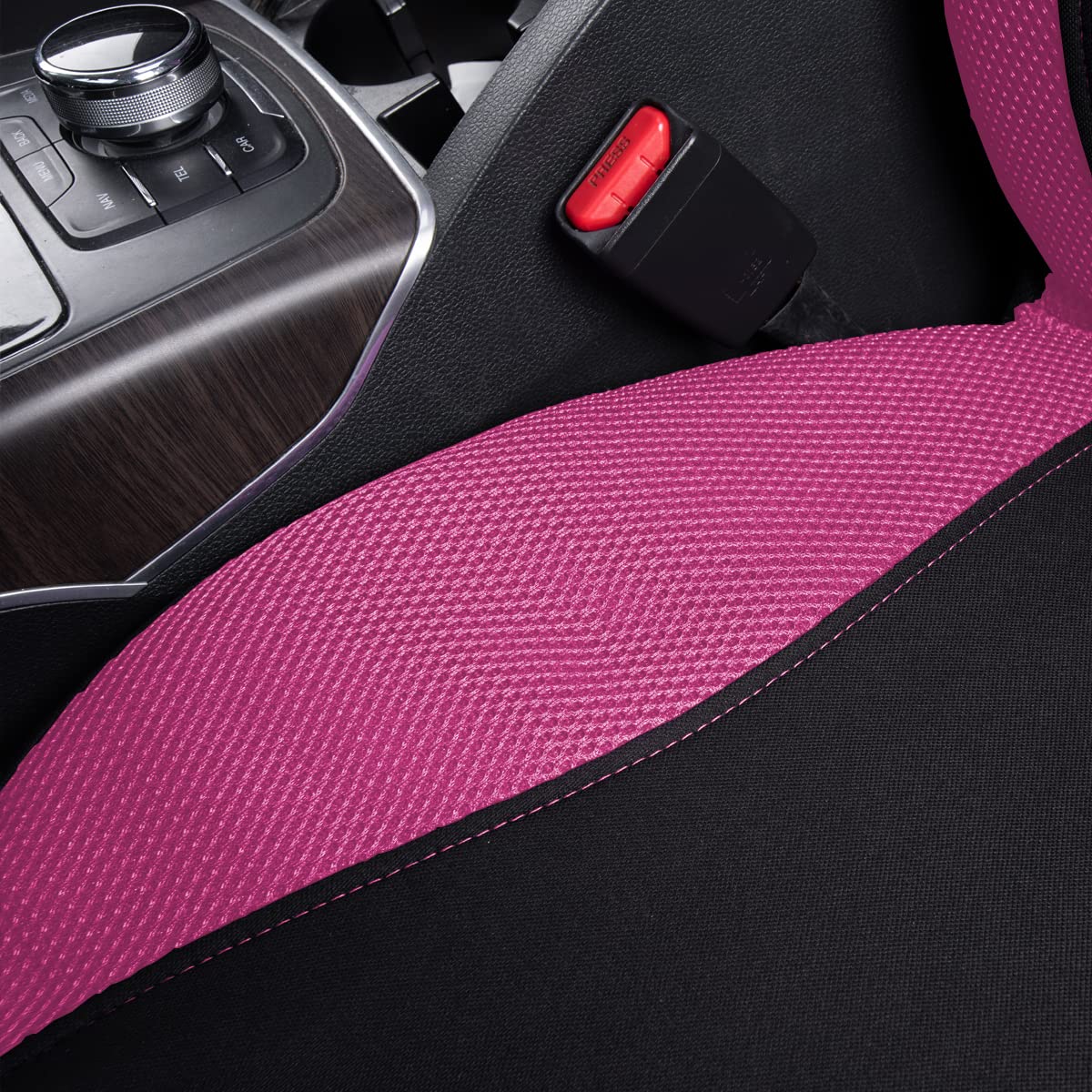 Flying Banner Butterfly car seat Covers ful Set Fashion Universal Lady Woman Female Rear Bench Split Colorized (2 Fronts, Mint Blue)