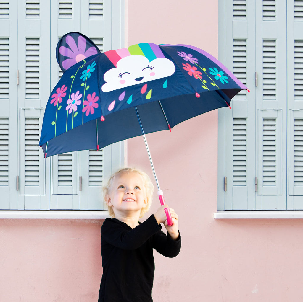 Stephen Joseph, 3D Pop Up Kids Umbrella, Cute Animals & Toddler Rain Umbrella Lightweight Easy Grip Handle for Boys Girls Ages 3-8