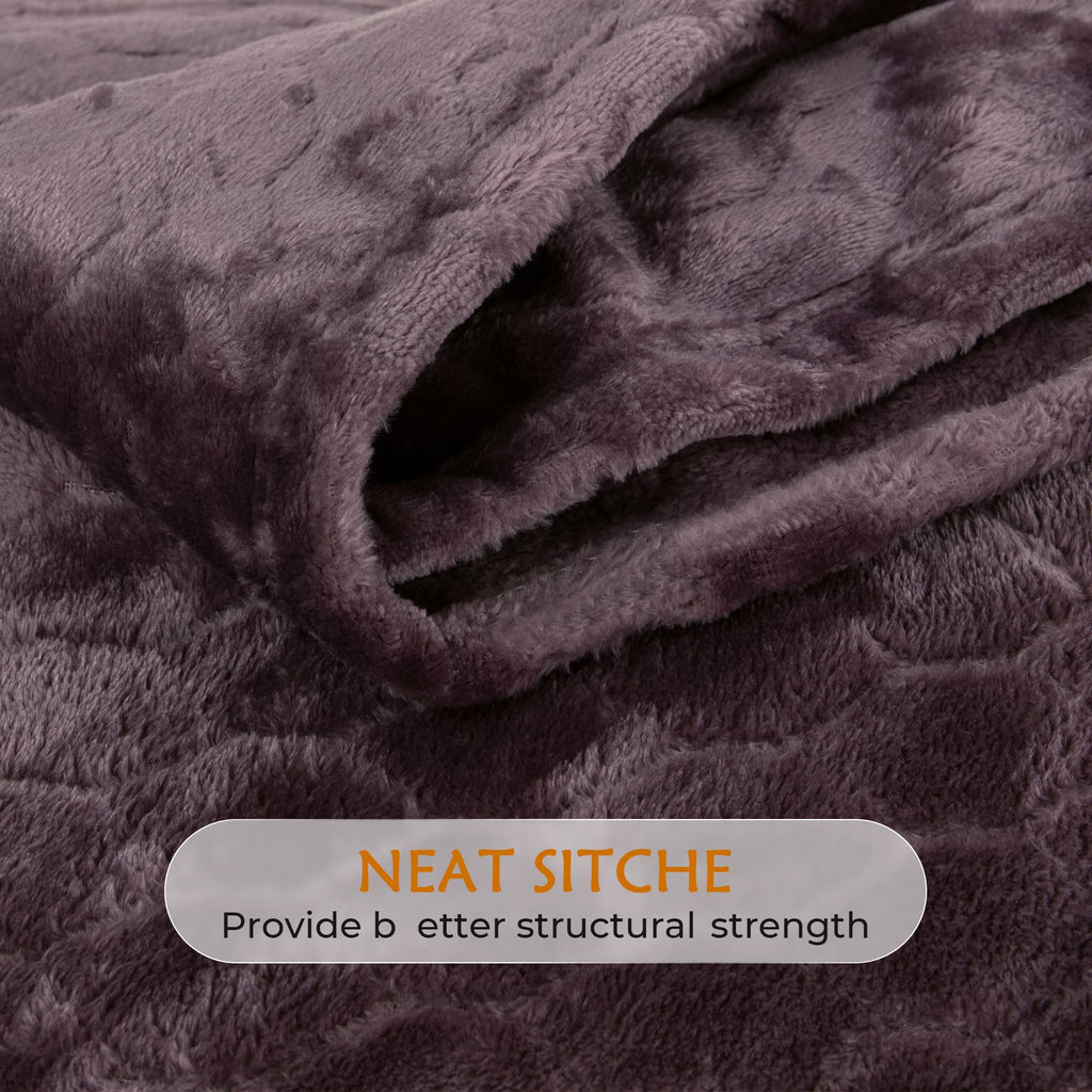 TOONOW Fleece Blanket Fuzzy Plush Throw Blanket 50" x 60", Super Soft Fluffy Bed Blanket Geometric Pattern Comfy Microfiber Flannel Blankets for Couch, Bed, Sofa, Black