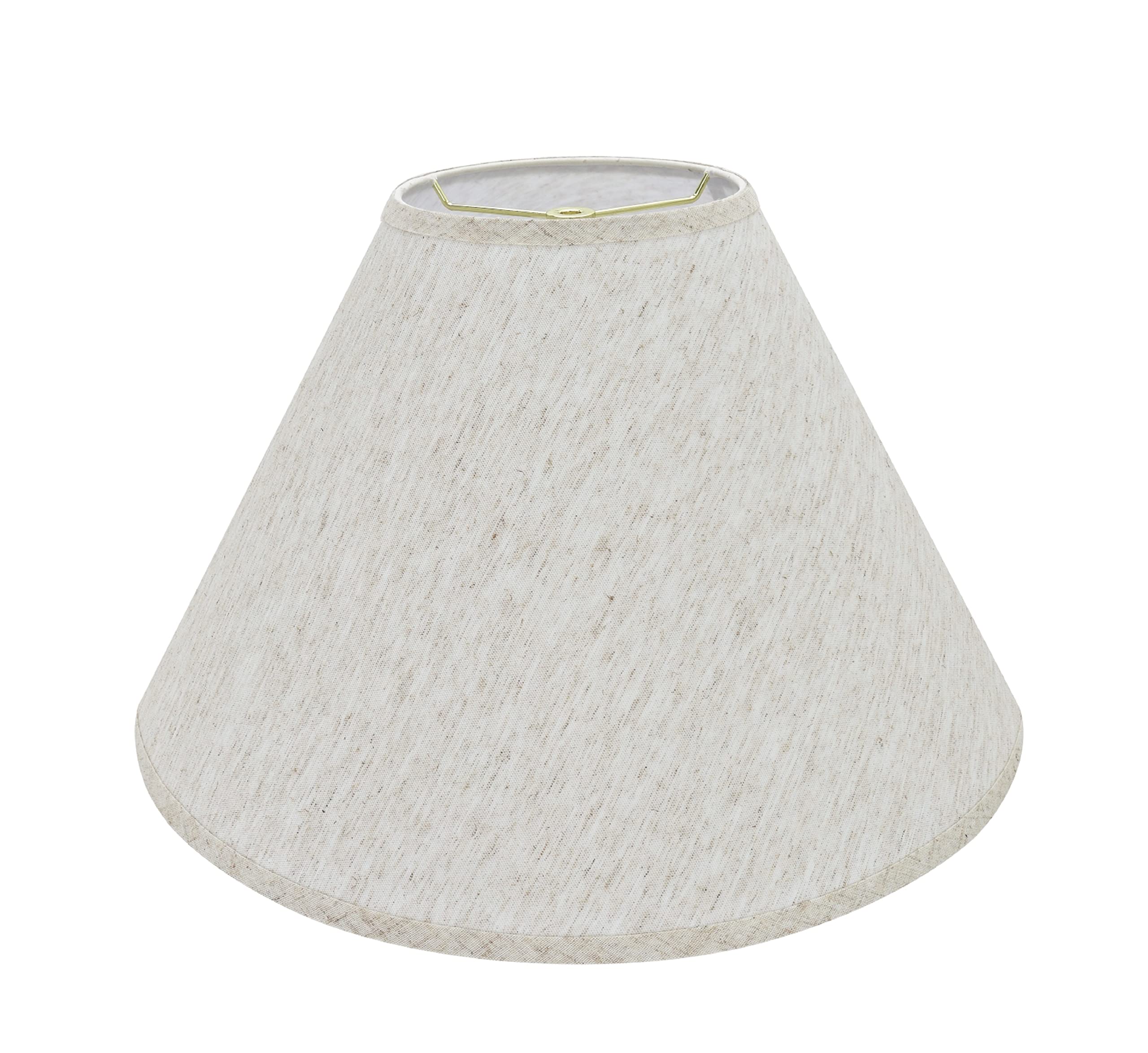 Aspen Creative 32083 Transitional Hardback Empire Shaped Spider Construction Lamp Shade in Brown, 18" wide (7" x 18" x 12 1/2")
