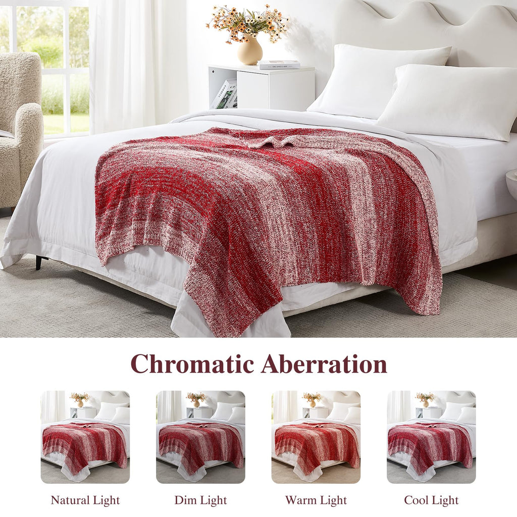 Checkered Throw Blanket, Black Soft Cozy Fluffy Knitted Throw Blankets for Couch, Sofa, Bed, Chair, Warm Fuzzy Travel Picnic Lightweight Plaid Blanket, 50x70 inches
