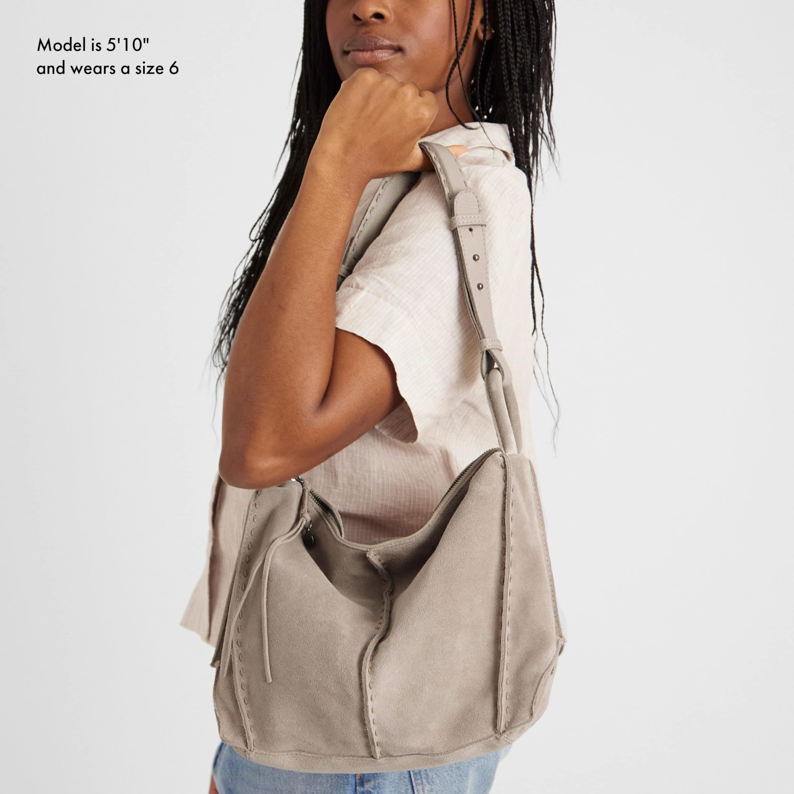 The Sak Los Feliz Hobo Purse - Premium Large Leather Women's Handbag for Everyday & Travel - Durable Purse With Zipper Pocket