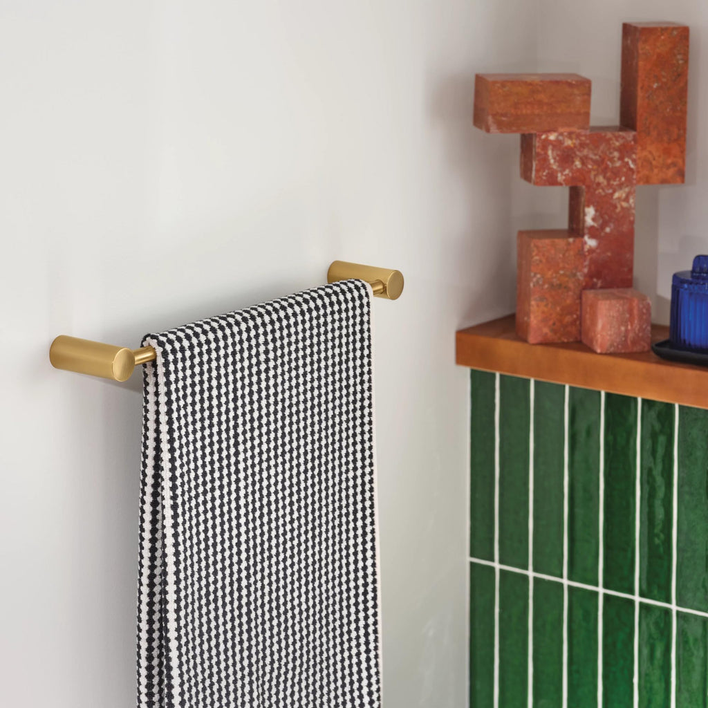 Moen Align Brushed Gold 18-Inch Modern Single -Towel Bar, YB0418BG