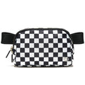 Pander Two Way Zipper Fanny Pack Nylon Everywhere Belt Bag for Women, Water Repellent Waist Packs, Crossbody Bags with Adjustable Strap (Black).