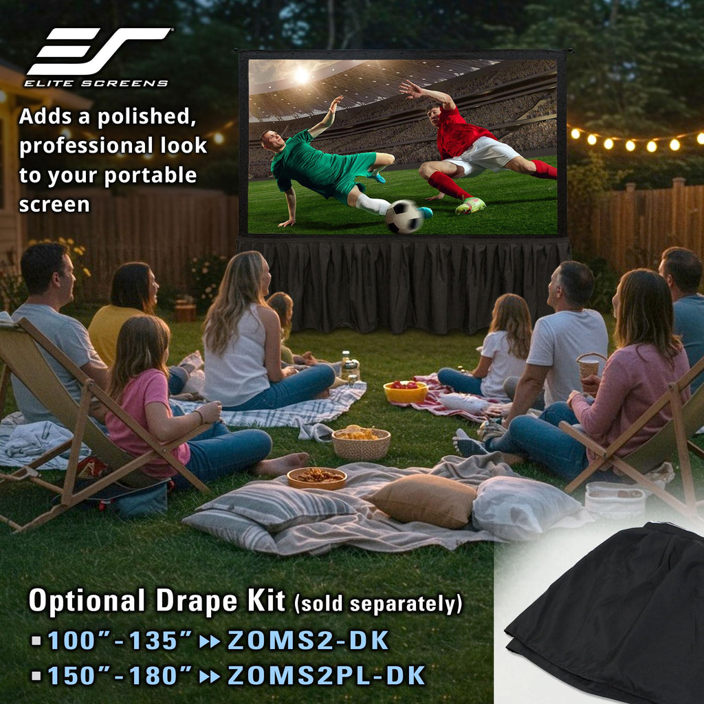Elite Screens 100-inch Wraith Veil DUAL, 16:9, 0.8 Gain, 150° Viewing Angle, Front & Rear Projection Screen, Yardmaster 2 OMS100H2-Dual