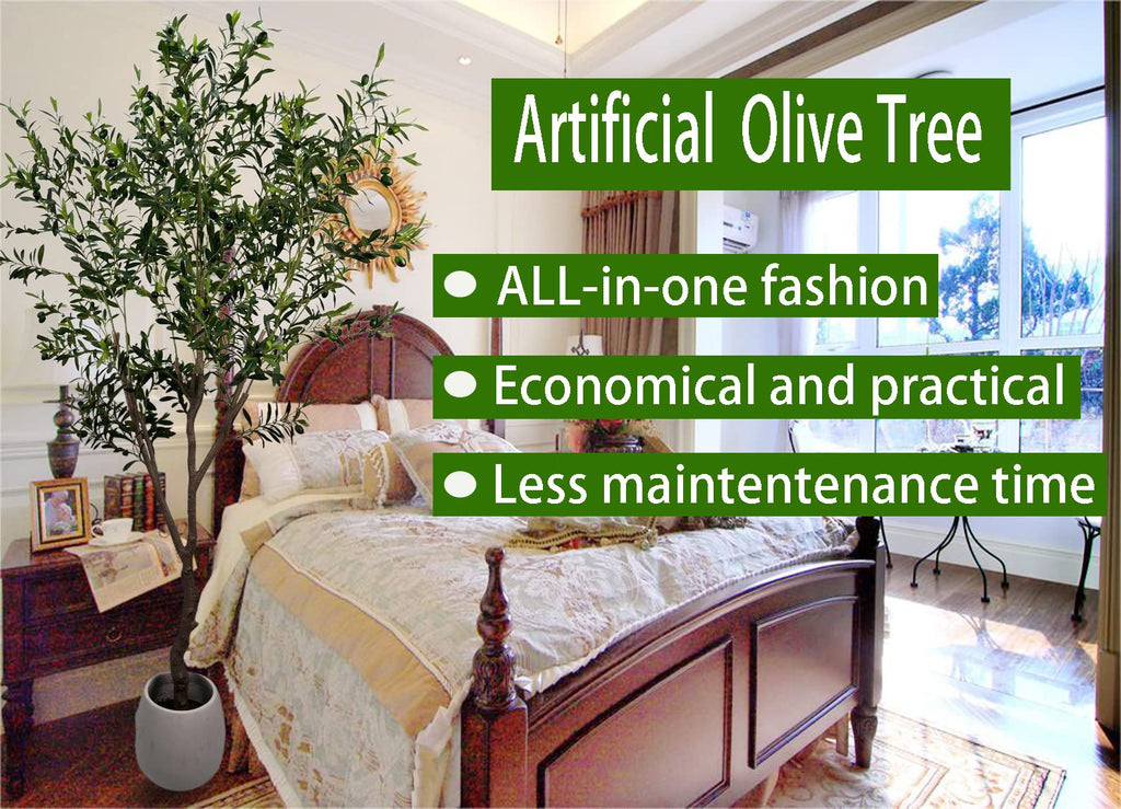 Artificial Olive Tree 7ft(82in,2200+Uv Protection Leaf) Tall,Faux Olive Tree Indoor Artificial Tree for Modern Home Office Living Room Floor Decor Indoor
