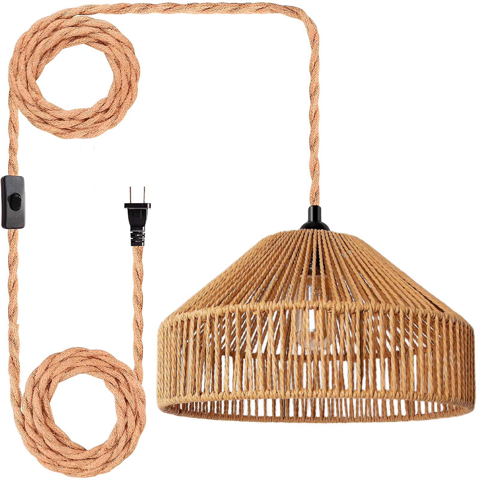 Maliralt Pendant Light Hanging Lights Fixture - Adjustable Hanging Lamps with Black Metal Diamond Shade for Kitchen Island, Dining Room Over Table, Breakfast Corner, Farmhouse Home Decor - 1 Pack