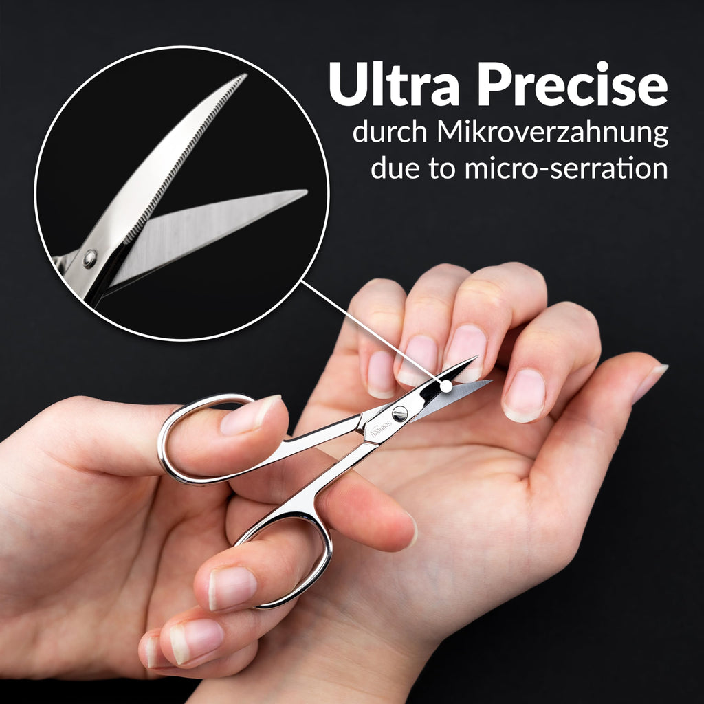 marQus - Straight nail scissors made in Germany Solingen for precise cutting of nails suitable as fingernail and toenail cutter with Premium Storage Case