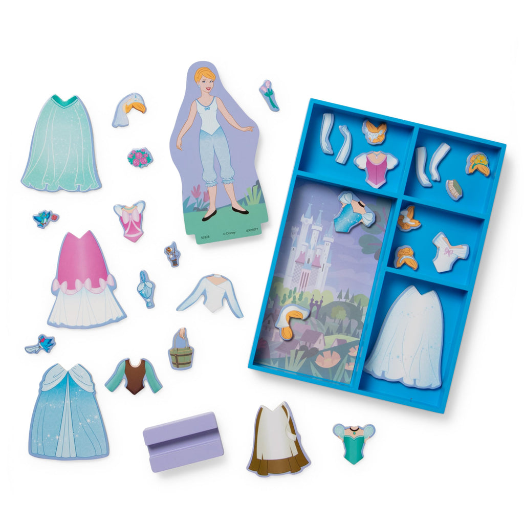 Melissa & Doug Disney Princess Ariel Magnetic Dress-Up Wooden Doll Pretend Play Set (30+ Pieces)