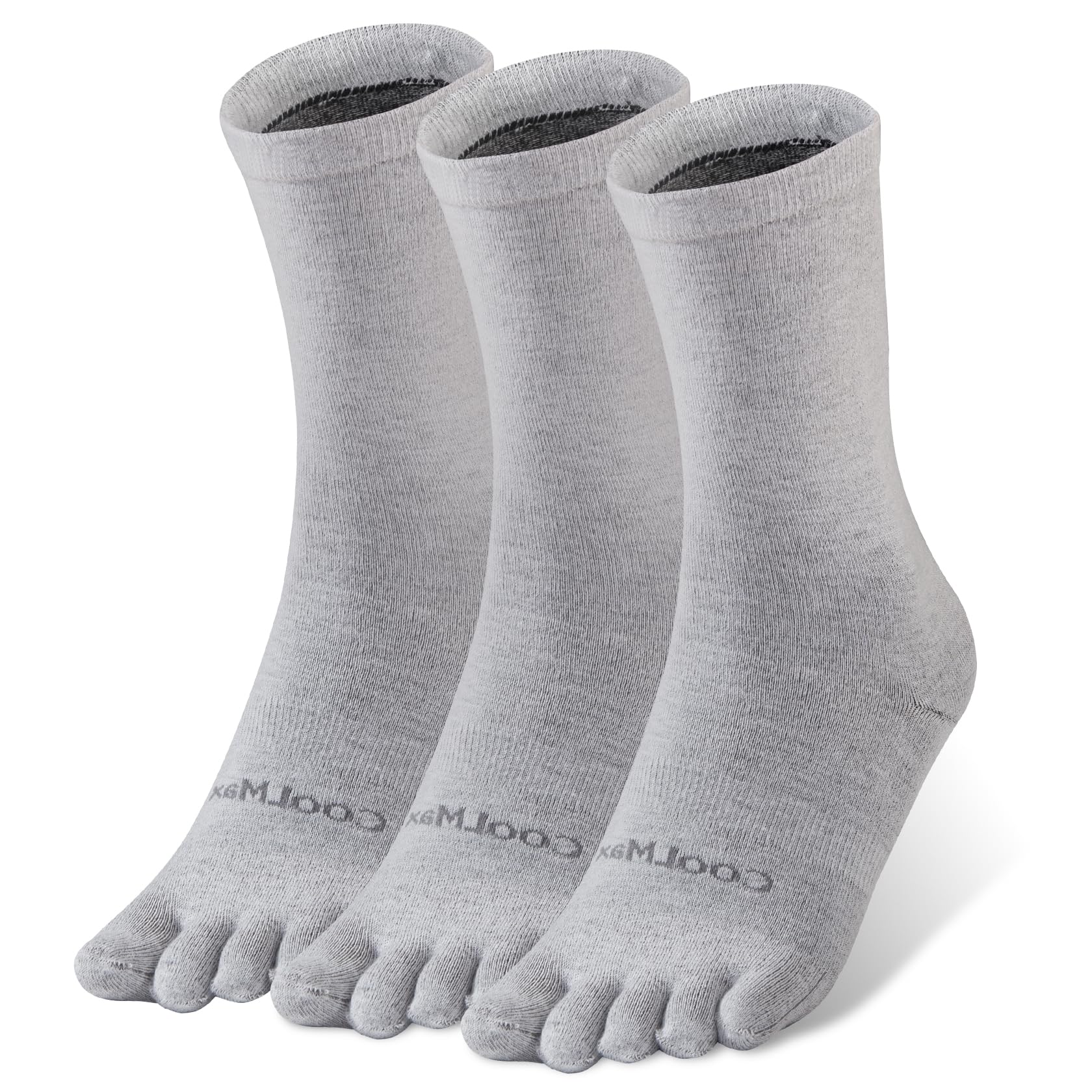 Toe Socks Liner Crew Socks for Men Women Coolmax Five Finger Socks 3 Pairs Running Socks