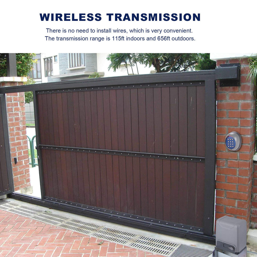 CO-Z WCR1 Gate Opener Remote Control, 433.92 MHz Gate Clicker with 100' Range Visor Clip, 3 in 1 Programmable Gate Remote Wireless Key for Automatic Swing & Sliding Gate Opener Garage Opener