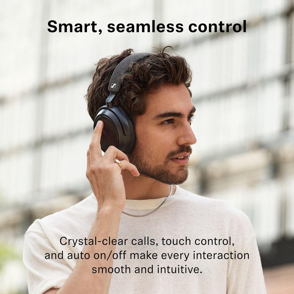 Sennheiser Momentum 4 Wireless Over-Ear Headphones - Bluetooth Headset for Clear Calls with Adaptive Noise Cancellation, Up to 60HR Playtime, Folding Design, 80th Edition