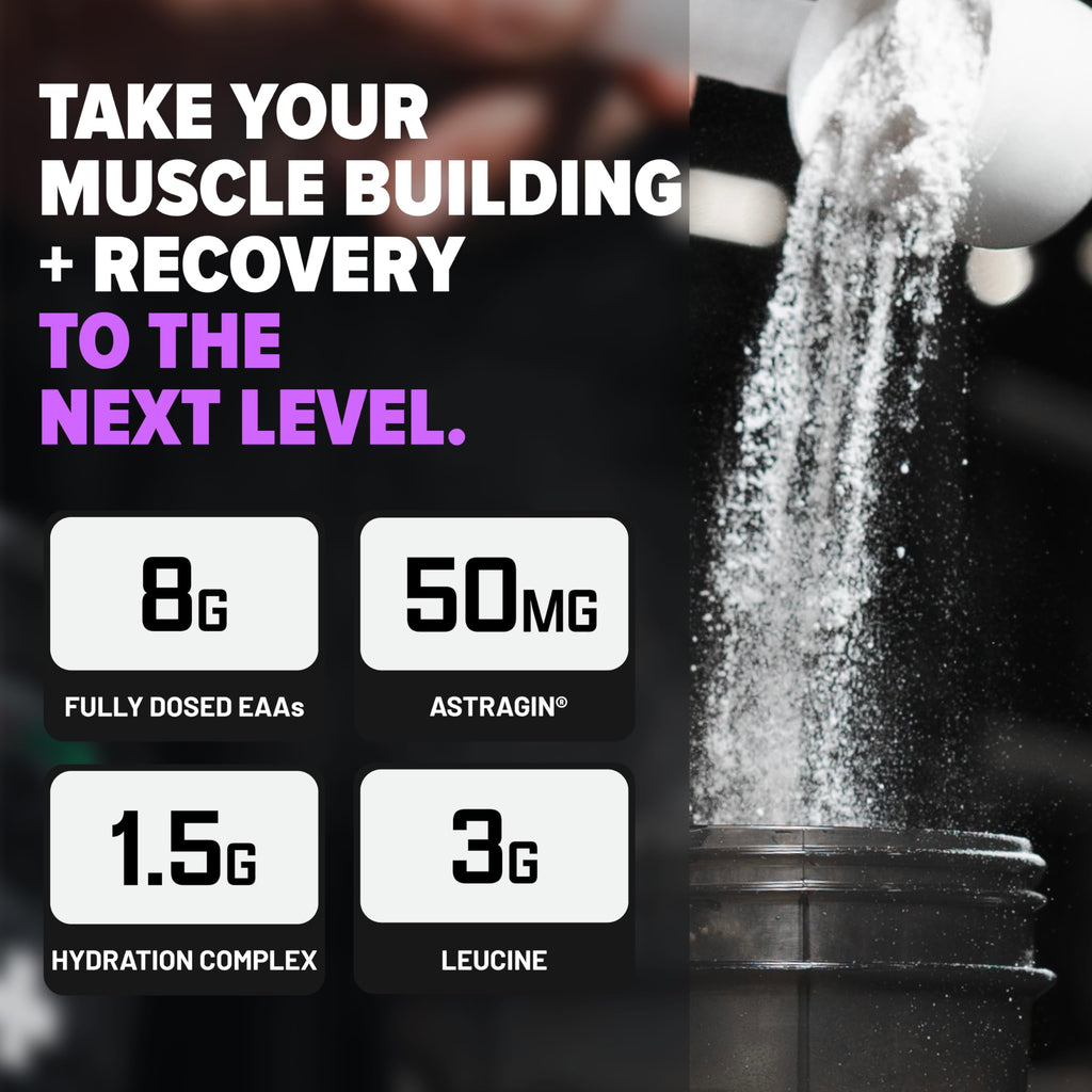 Nutrex Research EAA Hydration | EAAs + BCAAs Powder | Muscle Recovery, Strength, Muscle Building, Endurance | 8G Essential Amino Acids + Electrolytes | Apple Pear 30 Servings