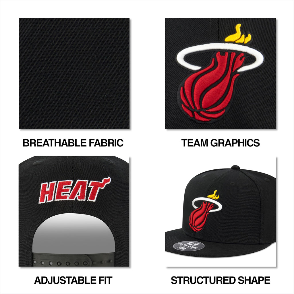 Ultra Game Men’s NBA Official Twill Snap Back Ultimate Baseball Cap Hat