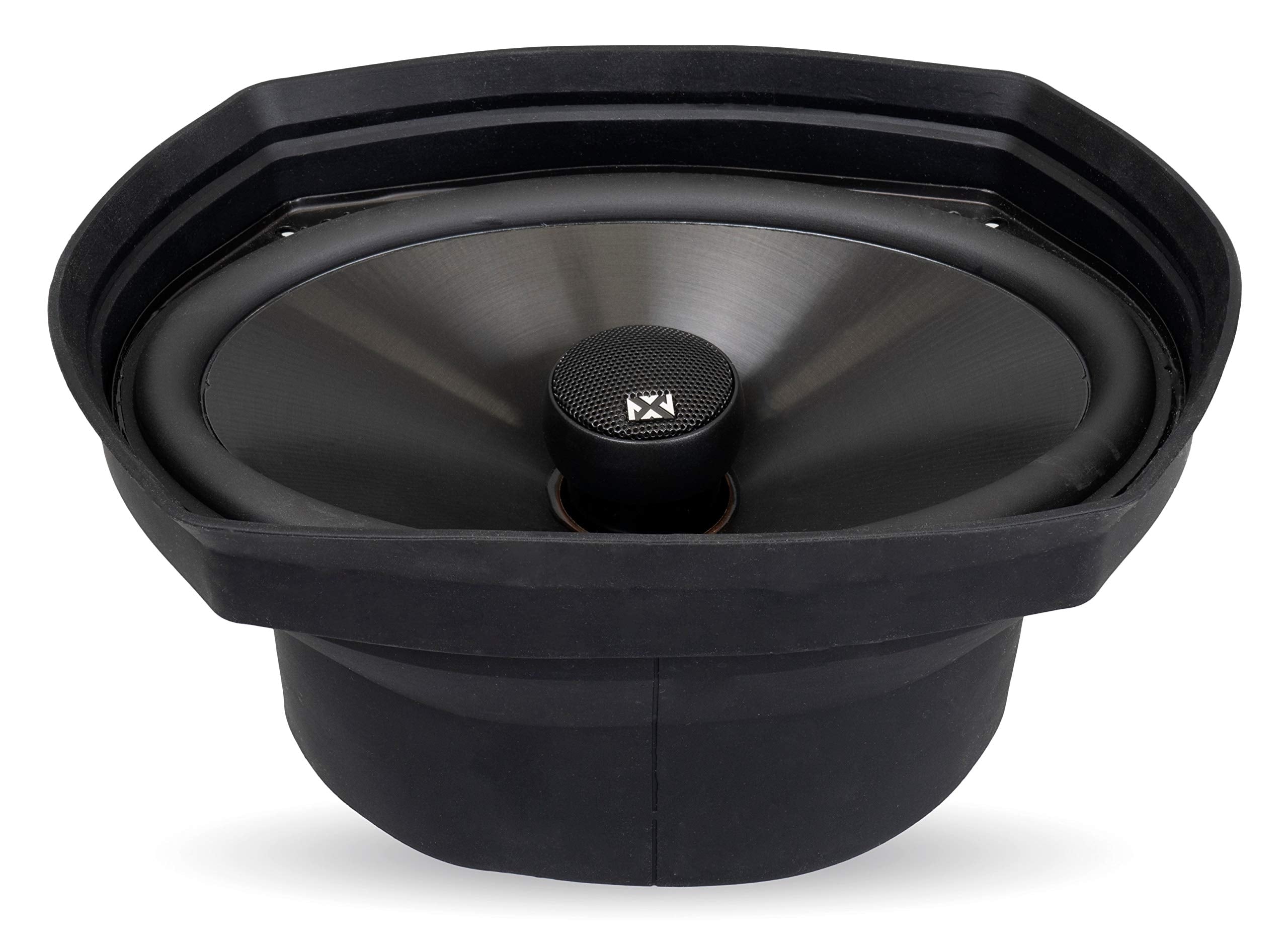 NVX XBAF525 2 Piece Universal 5.25” Silicone Rubber Speaker Baffles with Self Adhesive Foam Base Pad
