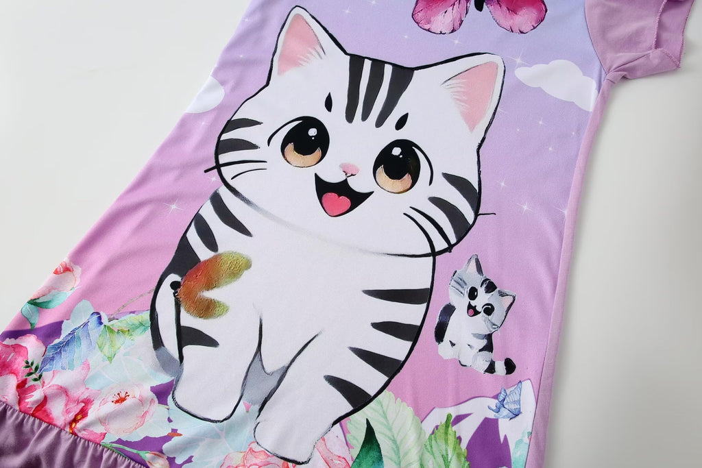 Nightgowns for Girls Kids Pajamas Princess Dress Sleepwear Night Gown 3-10 Years