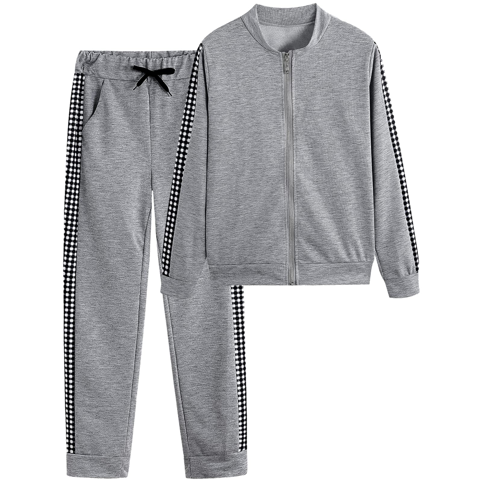 amropi Women's 2 Piece Tracksuit Sweatsuits Sets Hoodie Sweatshirt and Jogging Sweatpants Suit