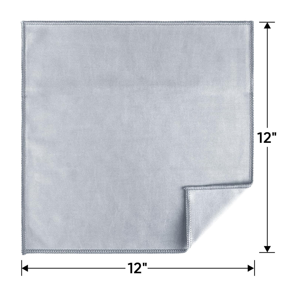 HOMEXCEL Microfiber Glass Cleaning Cloths 6 PK, Lint Free Streak Free, Reusable Microfiber Magic Cleaning Cloth for Cleaning Windows, Glasses, Mirrors, Screens, Stainless Steel, and More, Blue-14”×16”