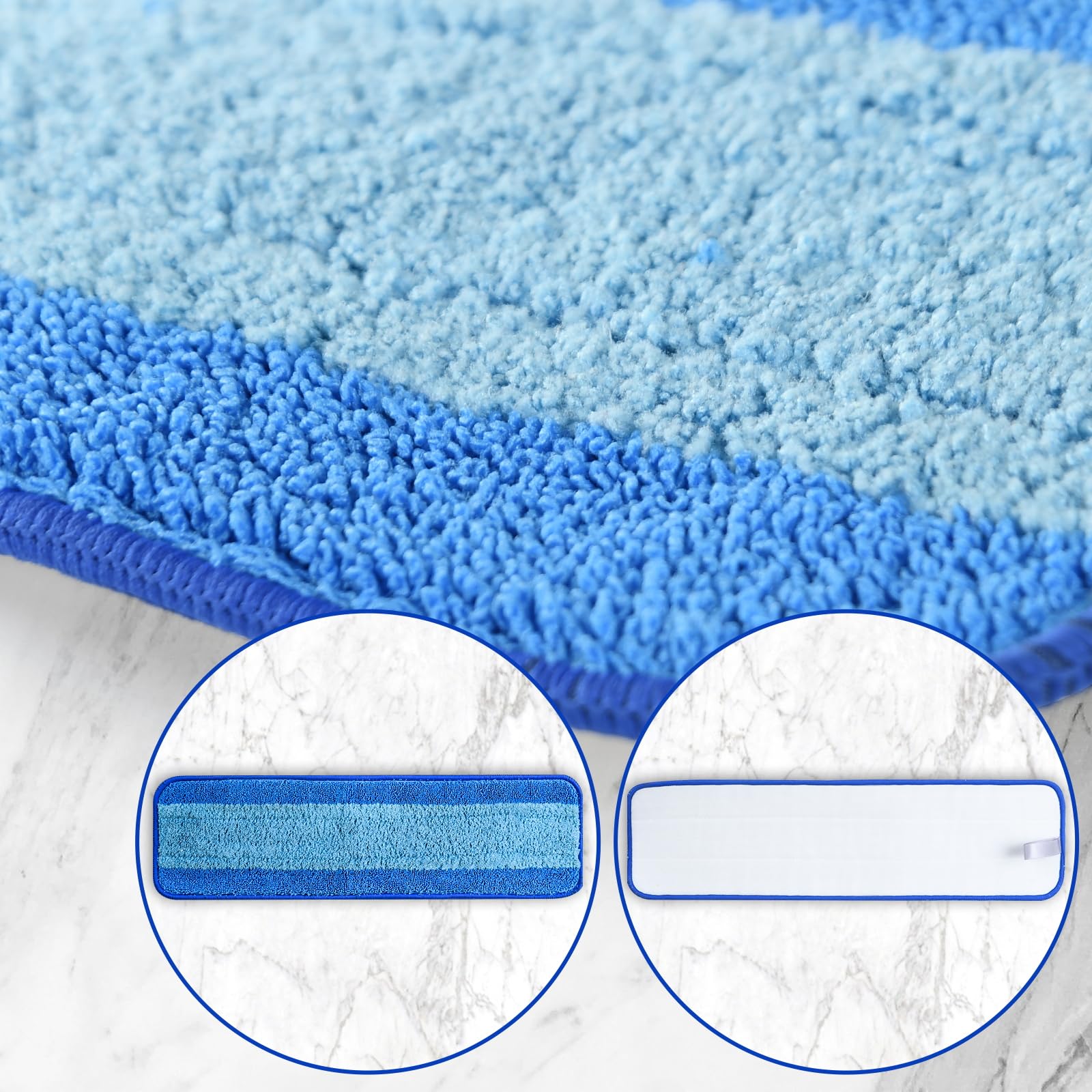 3 Pack Deep Clean Pads for Bona Family of Mops | Washable & Reusable Microfiber Cleaning Pad for Hardwood and Multi-Surface