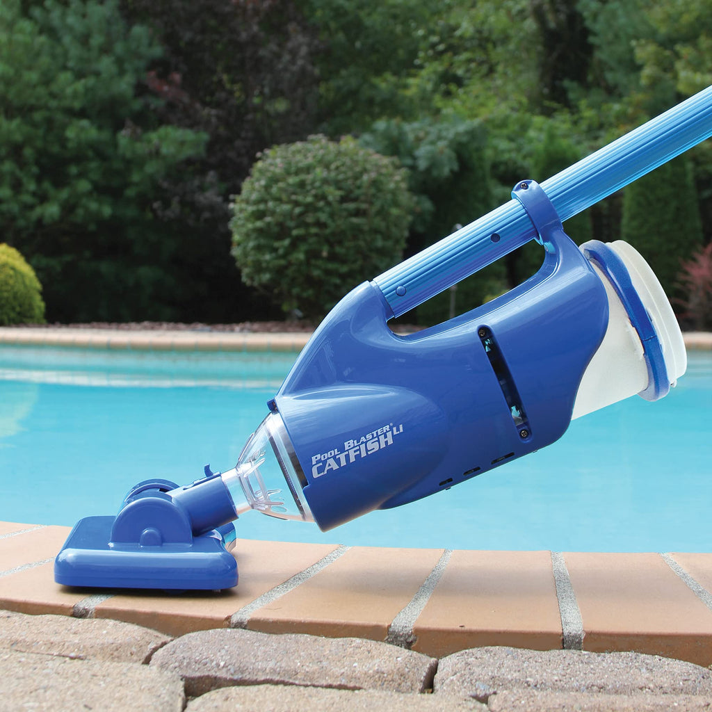 POOL BLASTER Catfish Cordless Pool Vacuum for Spot-Cleaning, Hot Tubs & Spas, Handheld Rechargeable, up to 45 Min Runtime, Quick, Efficient Swimming Pool Cleaner, Above Ground & Inground Pool Steps