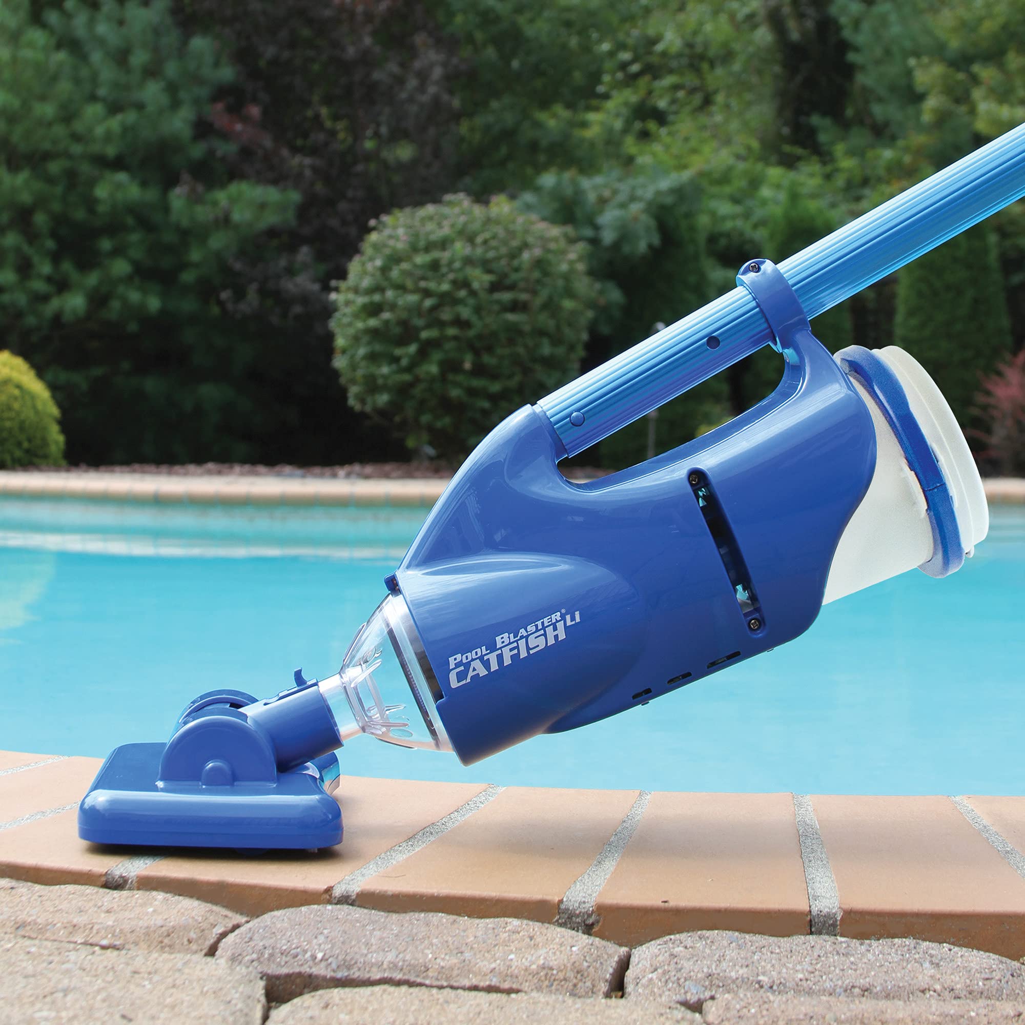 POOL BLASTER Catfish Cordless Pool Vacuum for Spot-Cleaning, Hot Tubs & Spas, Handheld Rechargeable, up to 45 Min Runtime, Quick, Efficient Swimming Pool Cleaner, Above Ground & Inground Pool Steps