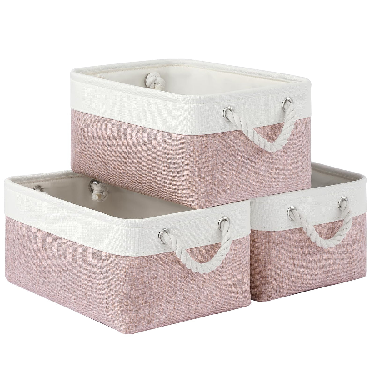 Storage Baskets for Shelves 11.8x7.9x5.2 Inch, Foldable Fabric Storage Bins with Handles, Small Storage Baskets for Organizing Closet, Office, Home Organization (1-Pack, Gray)