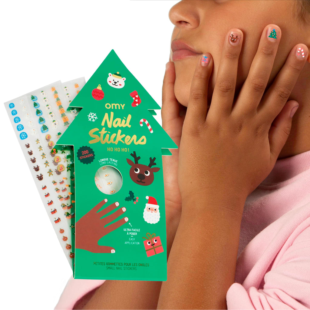 Omy Friends & Animals Nail Stickers for Kids - 200 Stickers, Waterproof, Durable, Fun, Creative Designs | Strong Enough to Last Through Hand Washing - Easy to Apply, Safe, Non-Toxic | Age 3 and Up