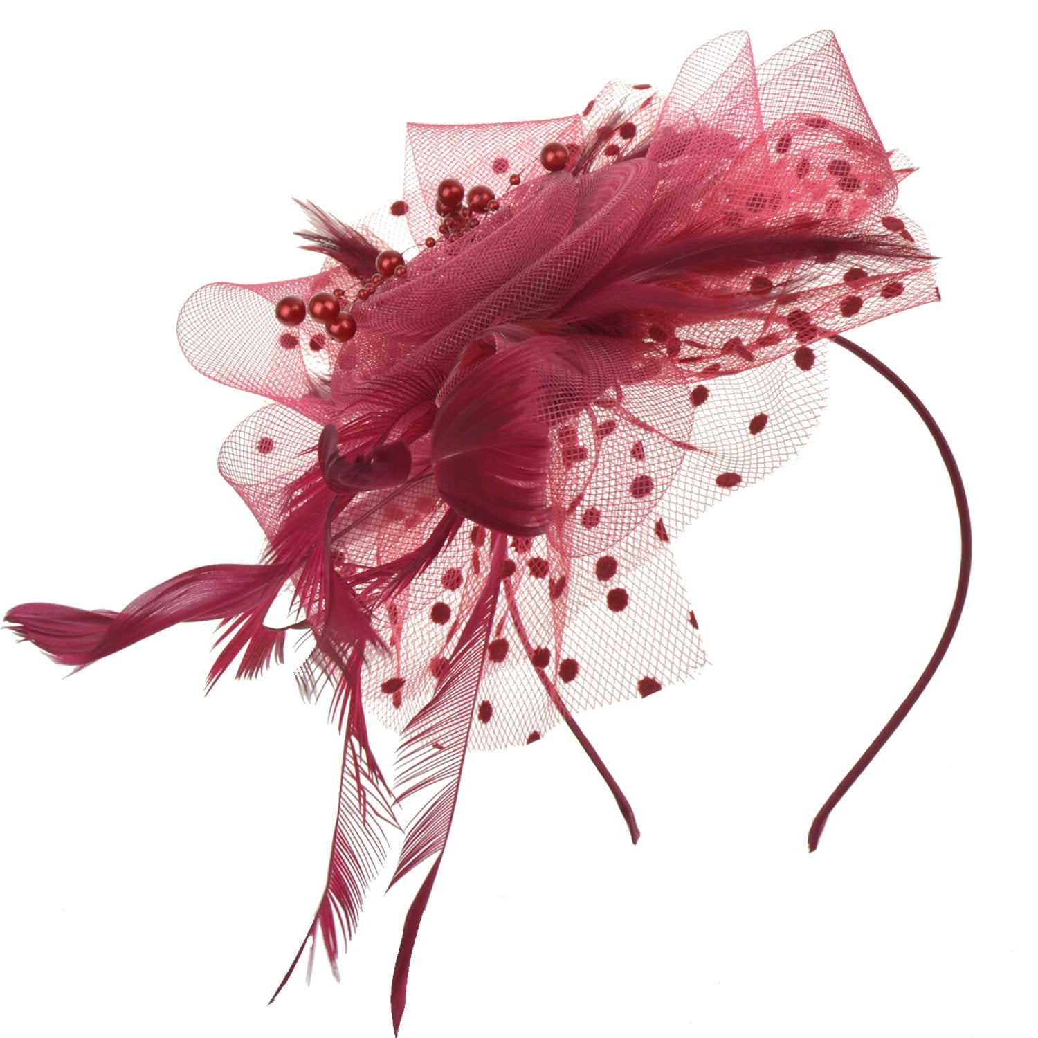AQOKKA Women Fascinators Hats Flower Fascinators with Headband and Clip Tea Party Headwear for Women and Girls