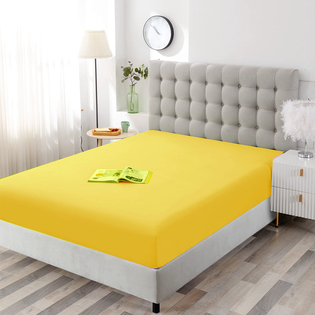 Sfoothome Fitted Sheet Twin Size with Deep Pockets - Soft and Comfortable Microfiber - Fade Wrinkle Resistant, Beige Mattress Sheets