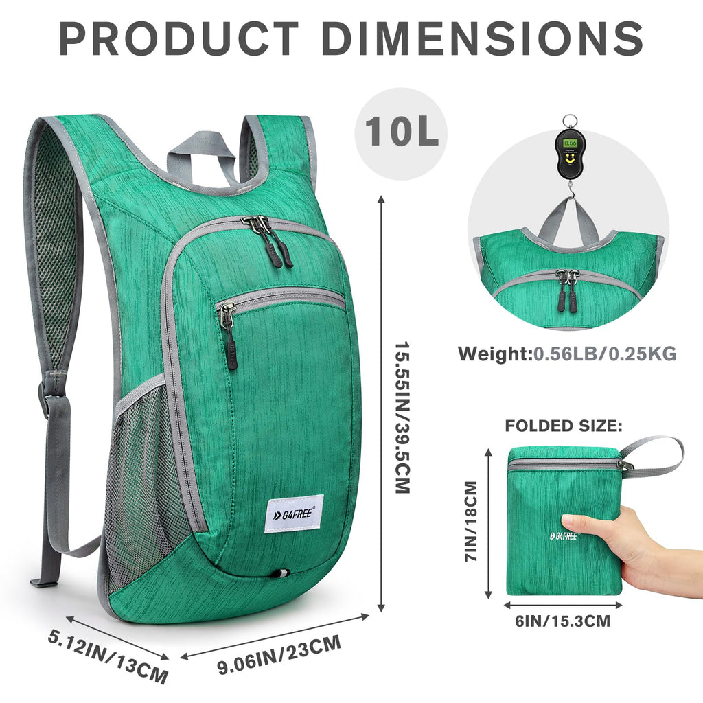G4Free 10L/15L Hiking Backpack Lightweight Packable Hiking Daypack Small Travel Outdoor Foldable Shoulder Bag