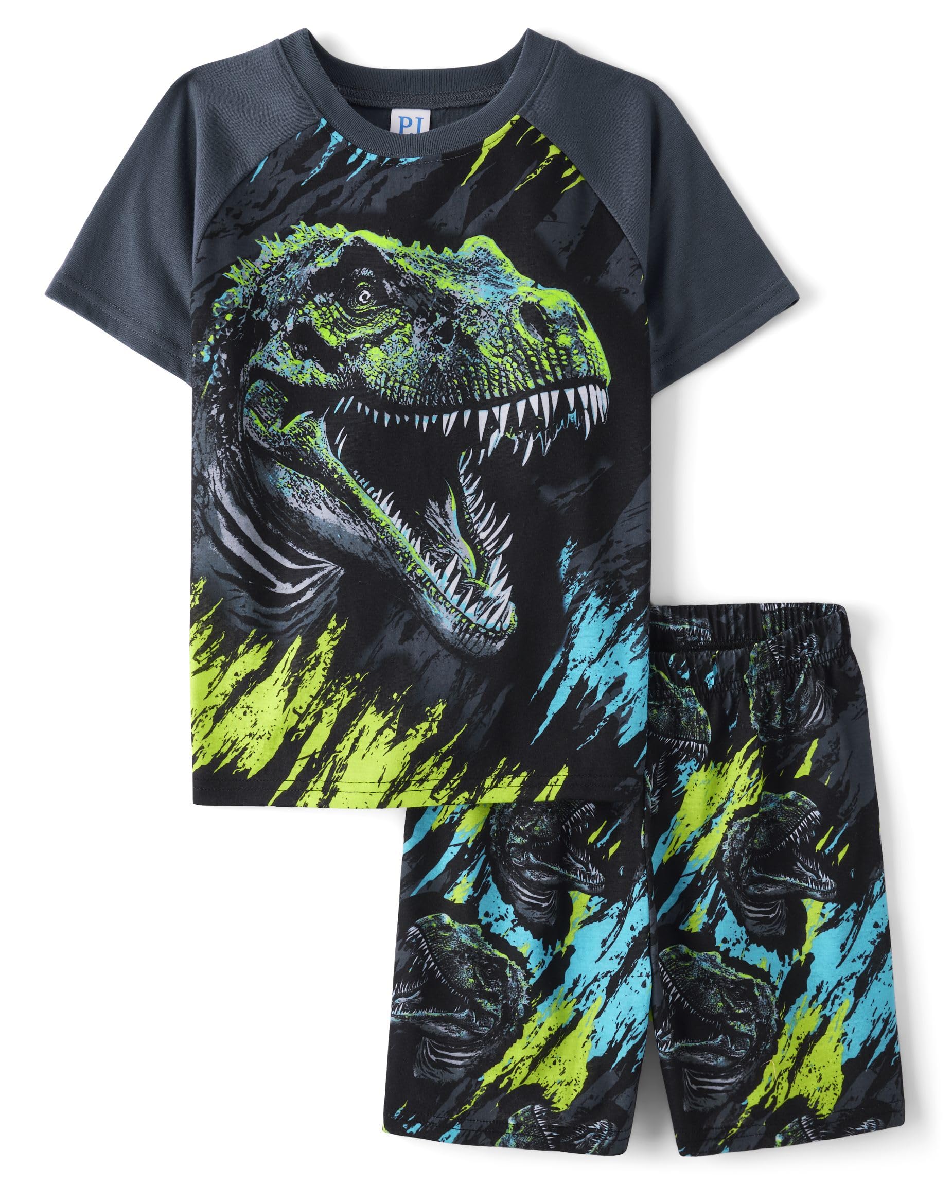 The Children's Place boys Short Sleeve Top and Shorts,2 Piece Pajama Set