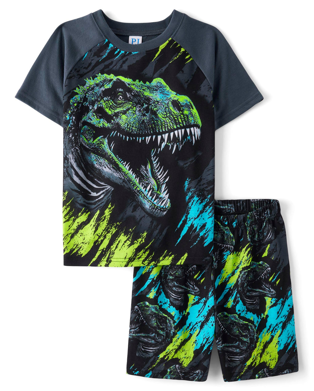 The Children's Place boys Short Sleeve Top and Shorts,2 Piece Pajama Set