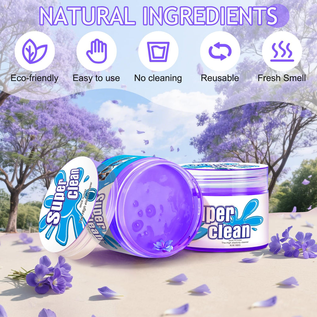 TeSabMi Car Cleaning Gel Car Cleaning Putty Car Putty Car Interior Cleaner Car Slime Car Detailing Kit Car Accessories Gifts for Men Women Stocking Stuffers Red