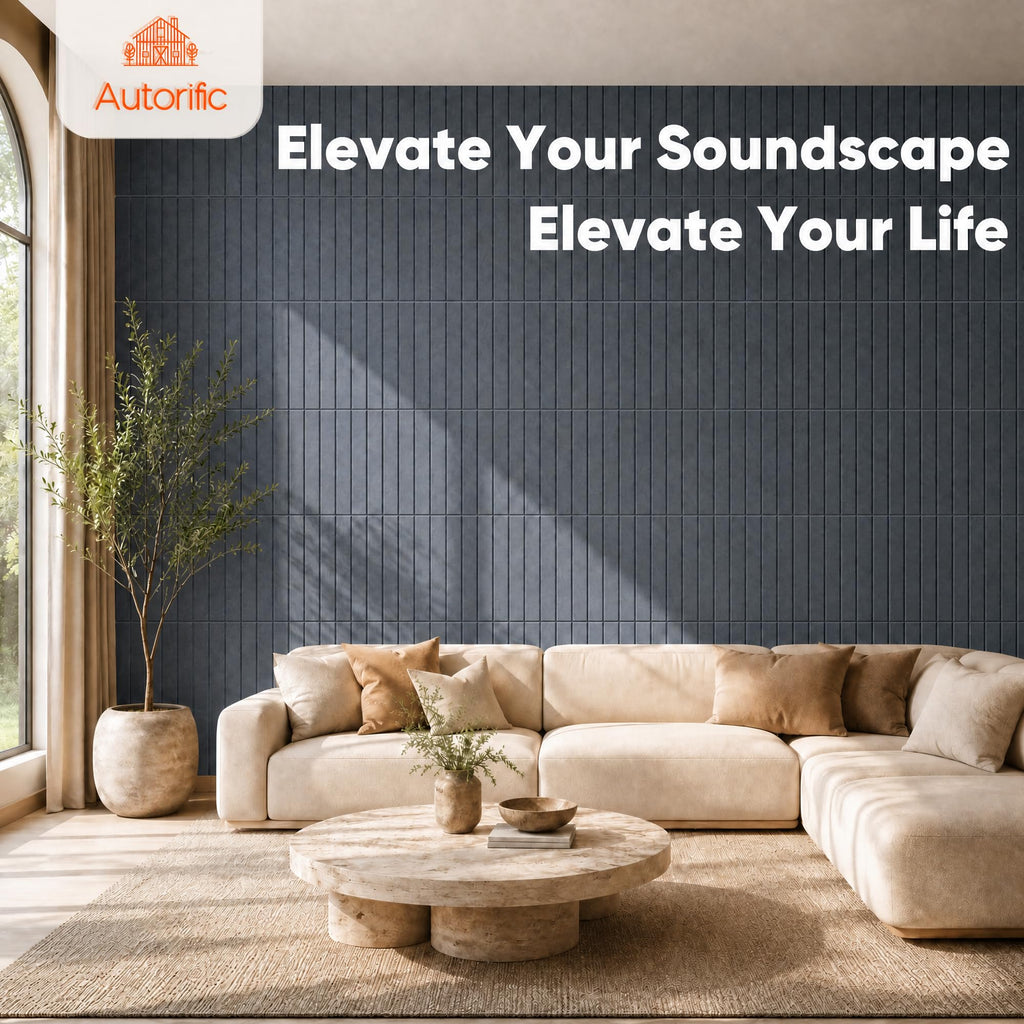 Art Acoustic Panels for Wall,5 Pack Sound Absorbing Panels,47.2” x 23.6” Soundproof Wall Panels,High-Density Acoustic Wall Panels,Decorative Sound Panels with Wood-Look