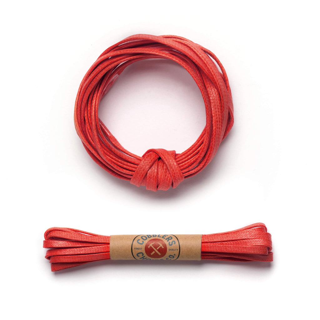 Premium Flat Waxed Cotton Boot Laces - Cobbler's Choice Shoe Laces - Durable and Beautiful!