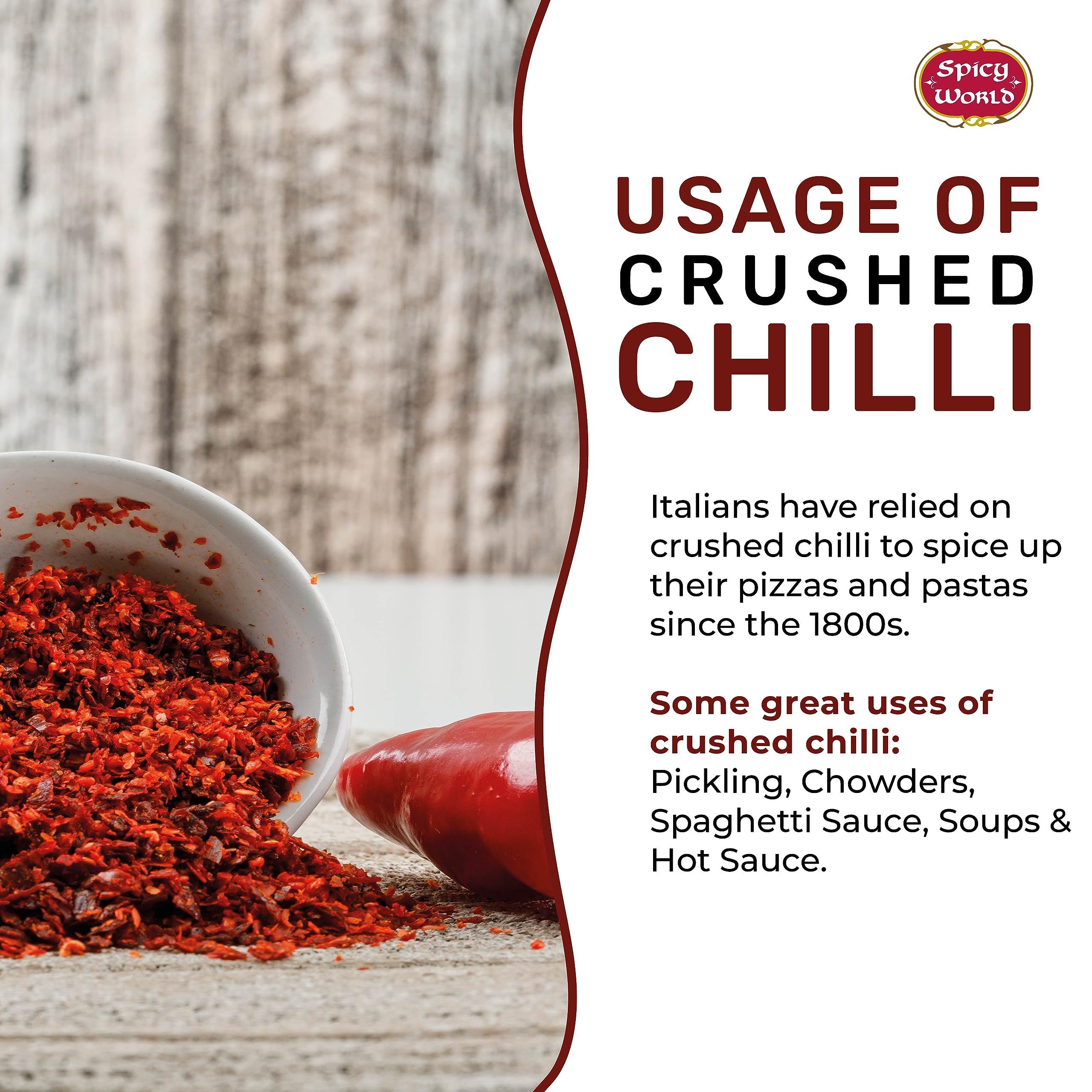Crushed Red Pepper Flakes 5 Pound Bulk Value Pack - Chili Flakes - by Spicy World