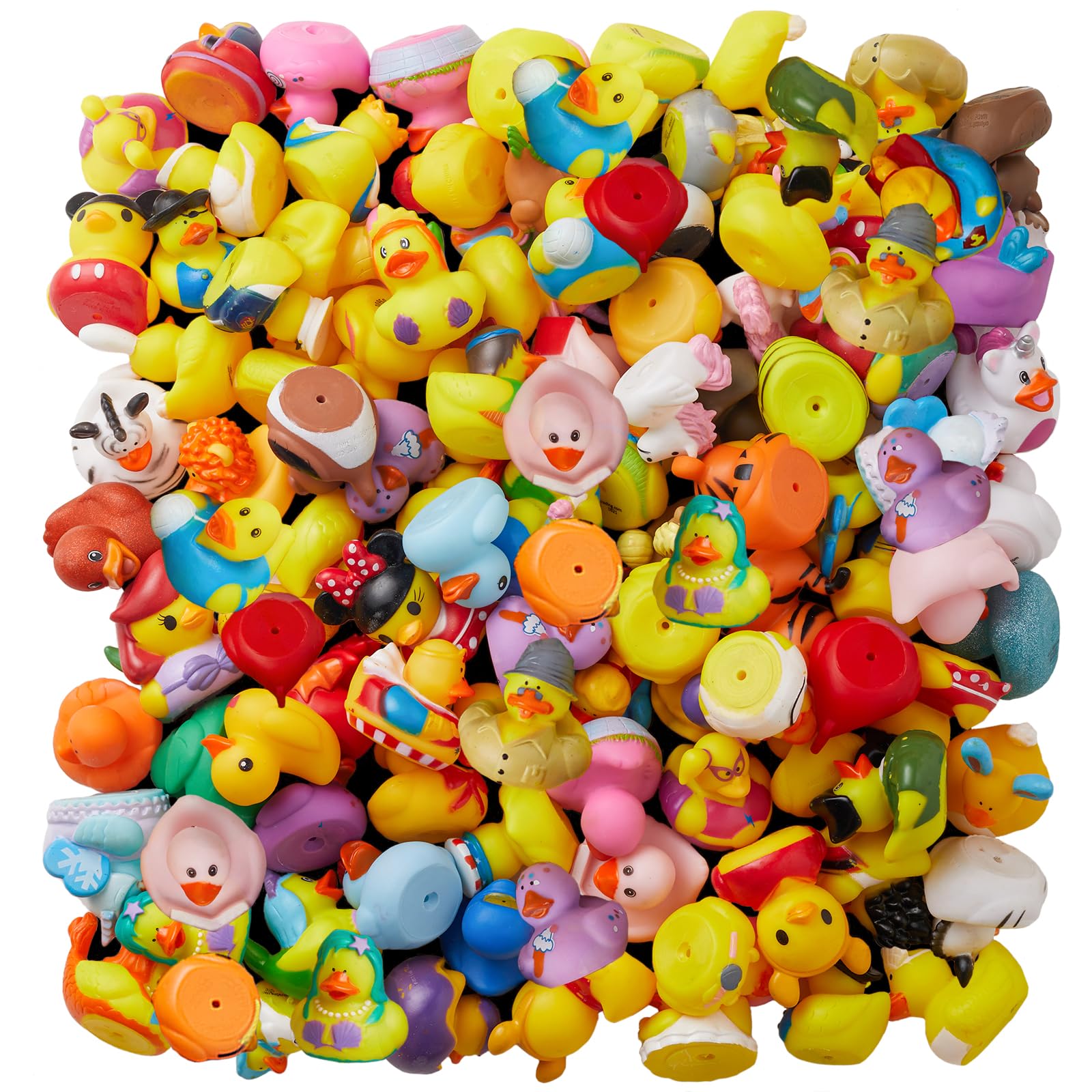 30 Pack Rubber Duck for Jeeps Ducking - 2" Bulk Floater Duck for Kids - Baby Bath Toy Assortment - Party Favors, Birthdays, Bath Time, and More (30 Varieties)